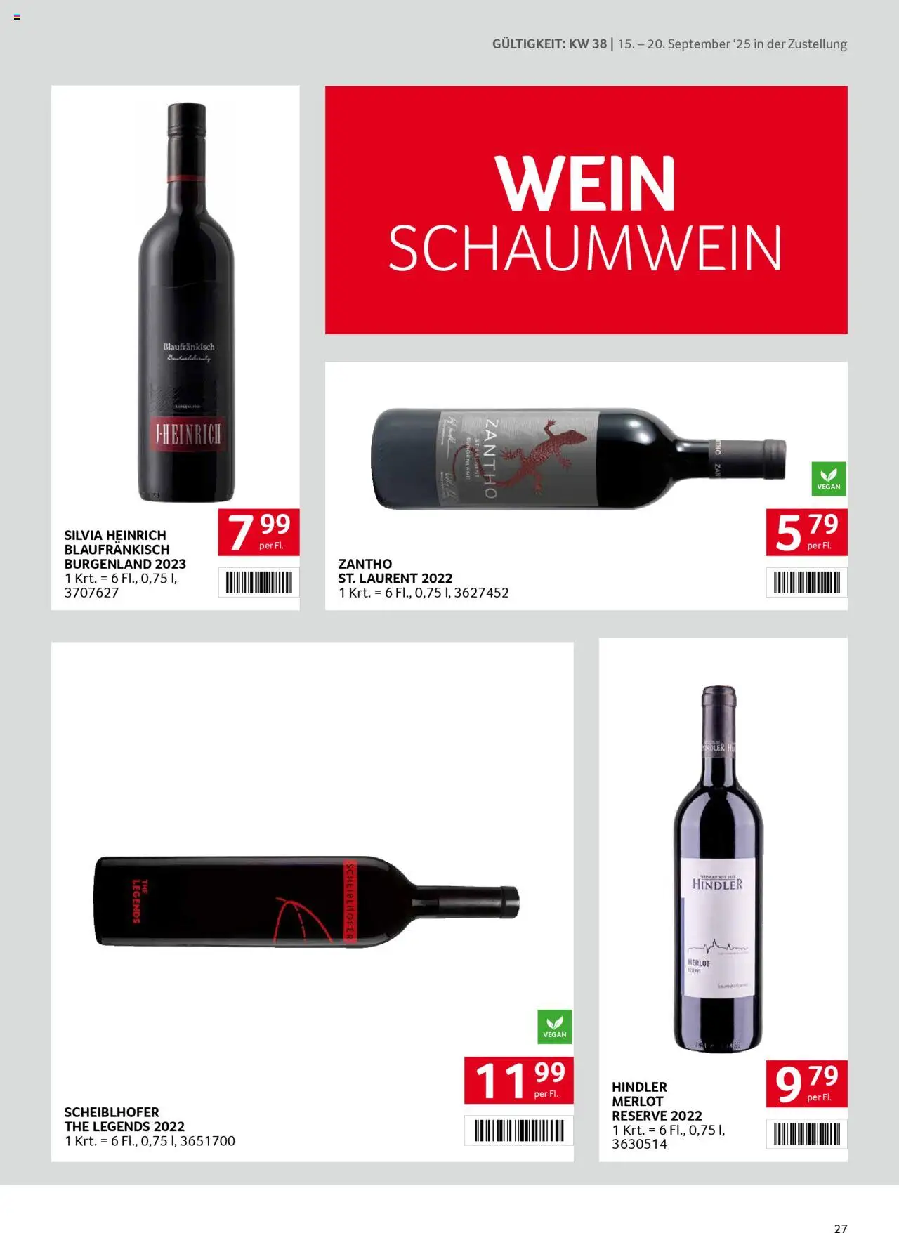 Transgourmet Zustellaktion gültig ab 14.09.2025 | Seite: 25 | Produkte: Wein