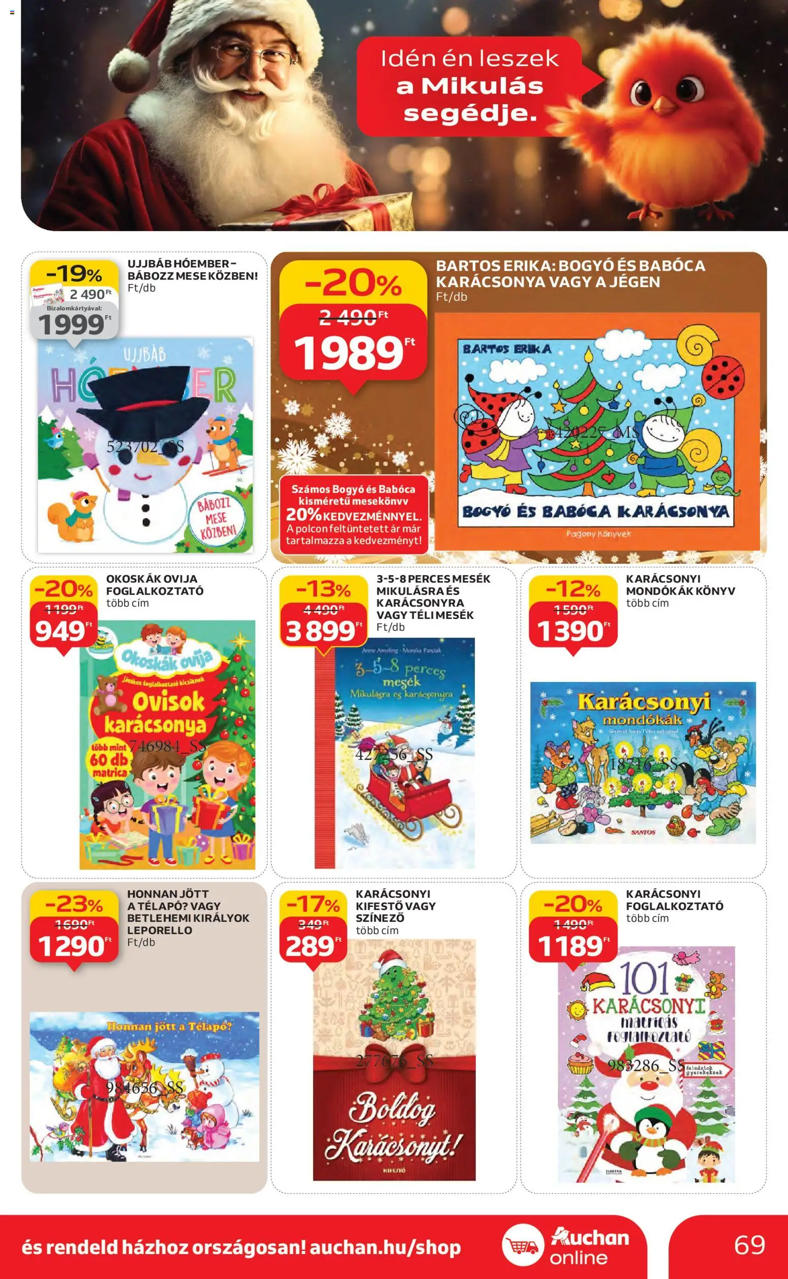 Auchan akciós ujság - amely érvényes a következő dátumtól: 27.11.2025 | Oldal: 69 | Termékek: Könyvek