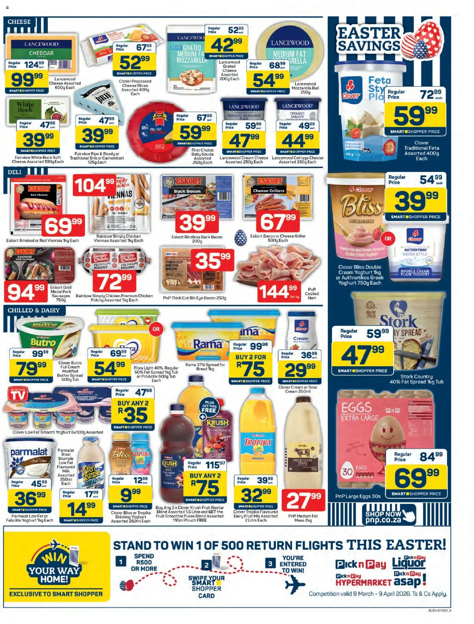 New Pick n Pay catalogue – valid from 25.03.2026 | Page: 3 | Products: Yoghurt, Butter, Juice, Fat spread