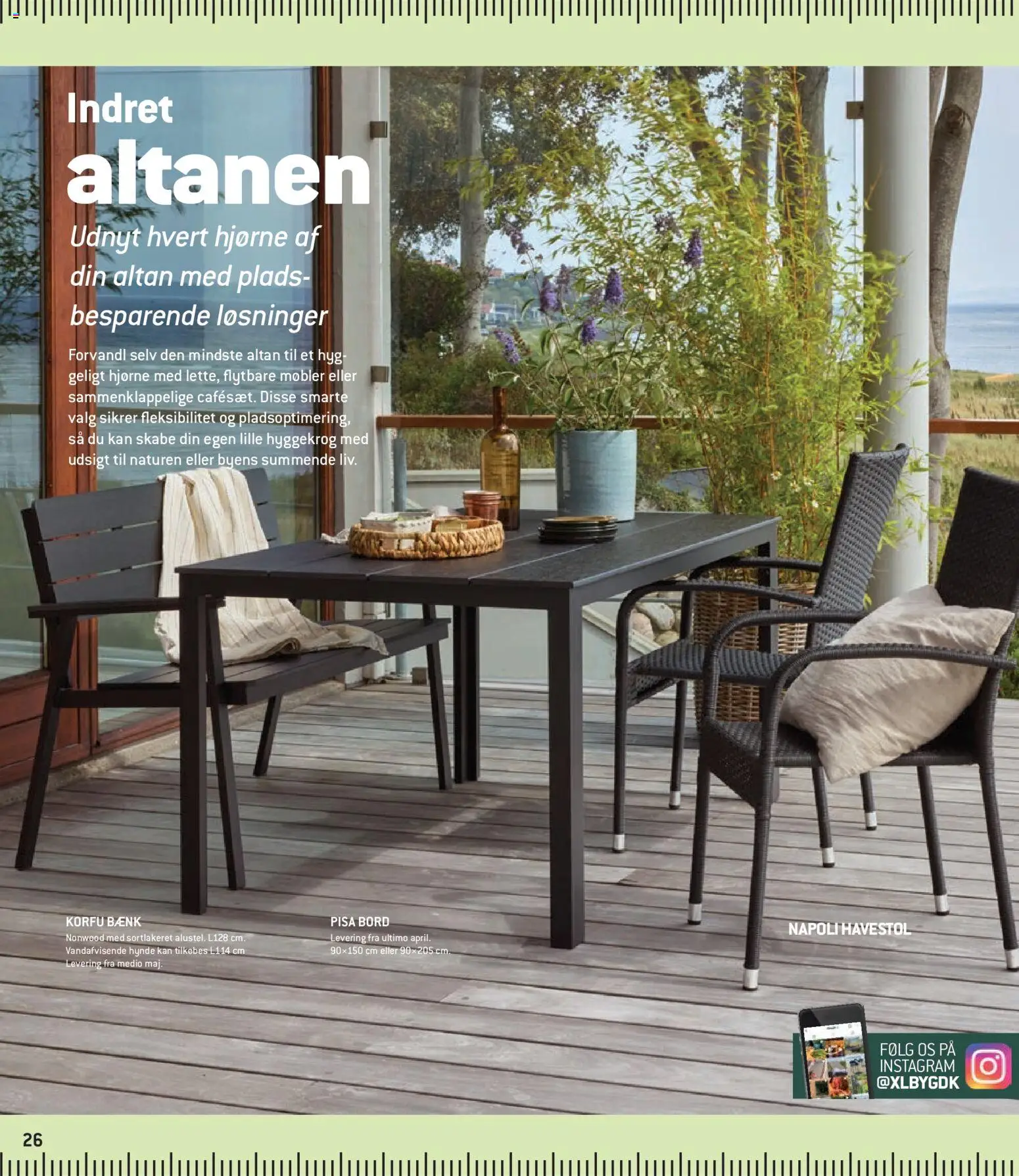 XL-BYG tilbudsavis – gyldig fra 08.01.2026 | Side: 26 | Produkter: Bord, Stol, Havemøbler
