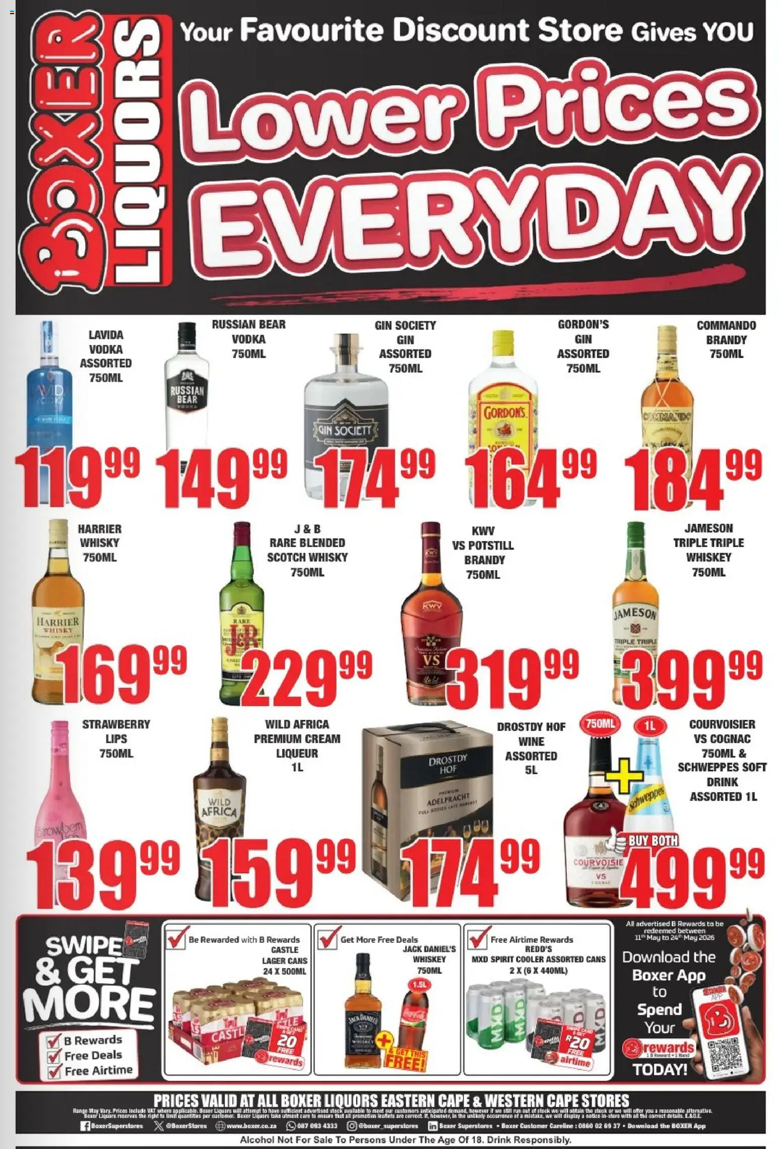 New Boxer catalogue – valid from 23.04.2026 | Page: 2 | Products: Brandy, Cooler, Gin, Whiskey