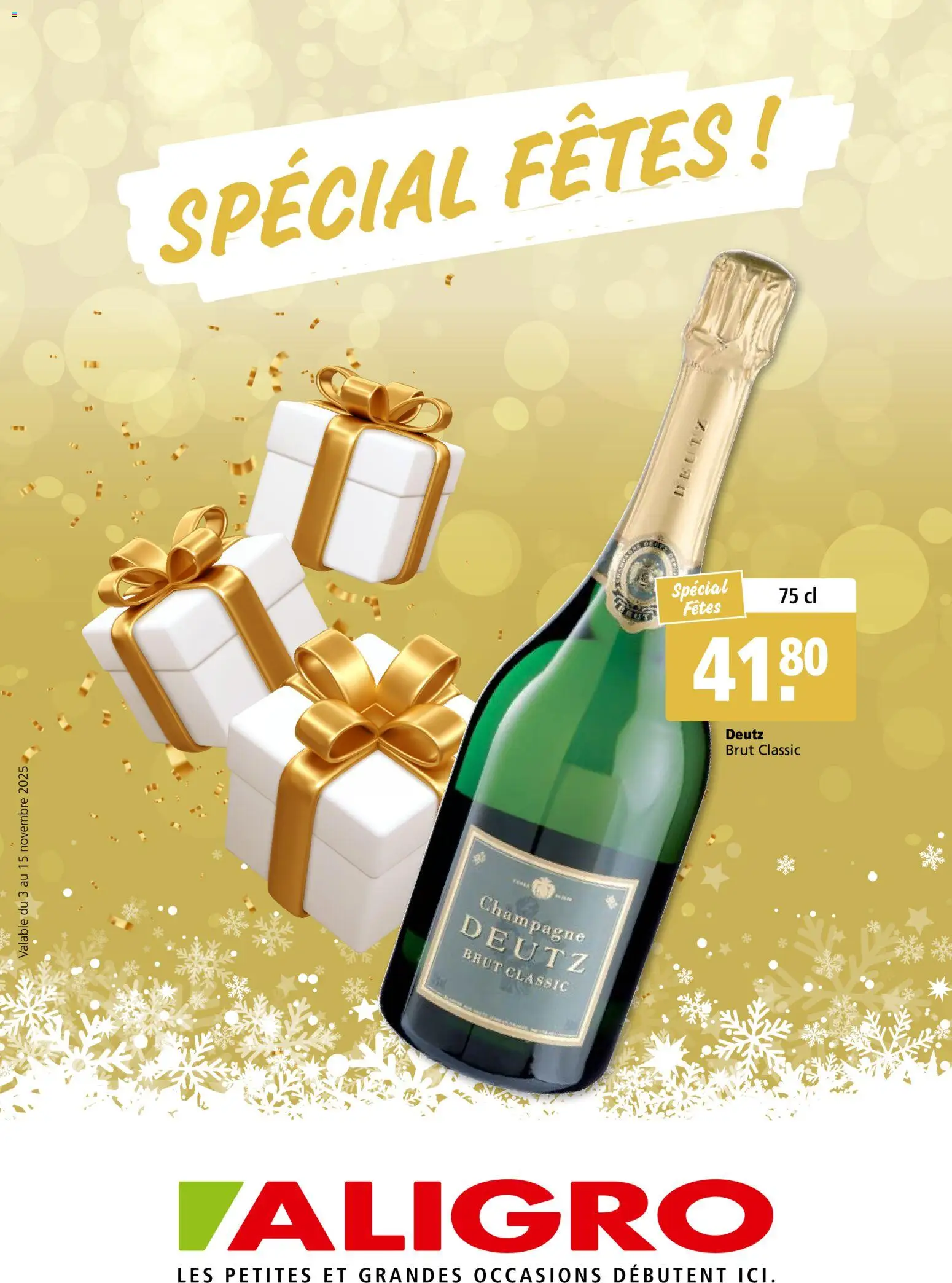 Aligro Fête Chavannes, Matran, Genève, Sion – gültig ab 03.11.2025 | Seite: 1