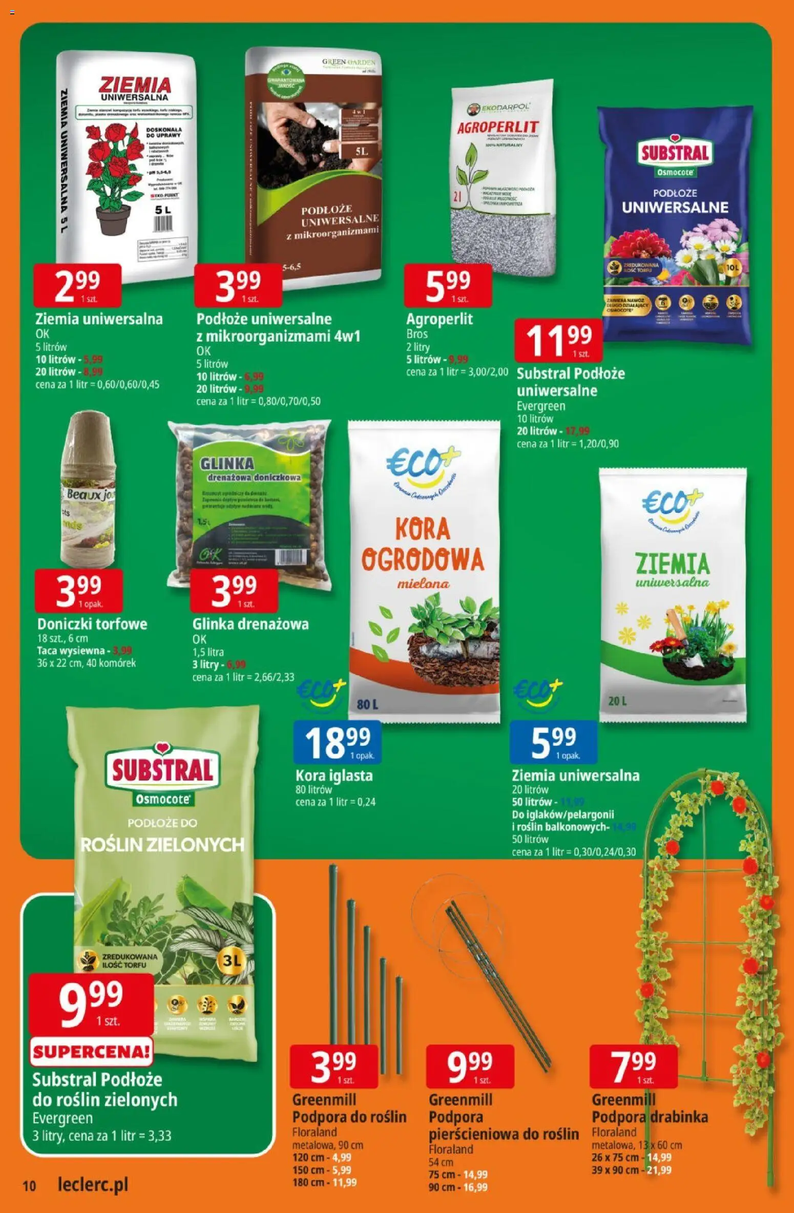 E.Leclerc gazetka od 10.03.2026 | Strona: 10 | Produkty: Ziemia uniwersalna, Ziemia, Doniczki