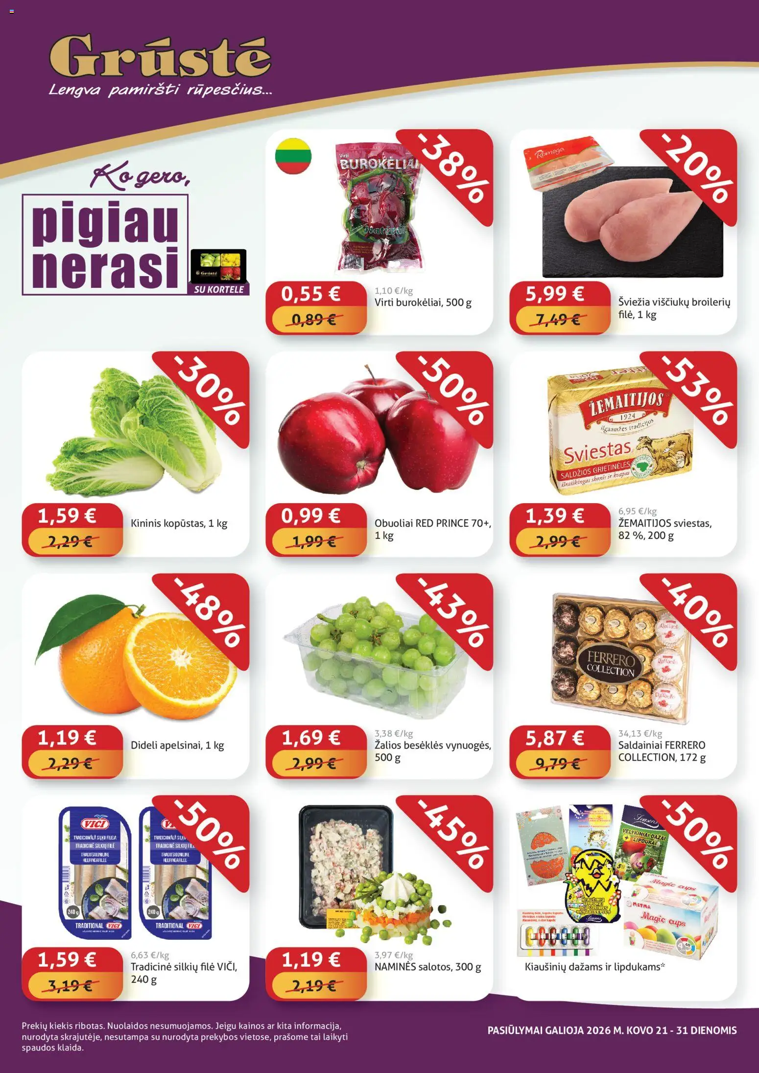 GRUSTE akcijos nuo 21.03.2026 | Puslapis: 1
