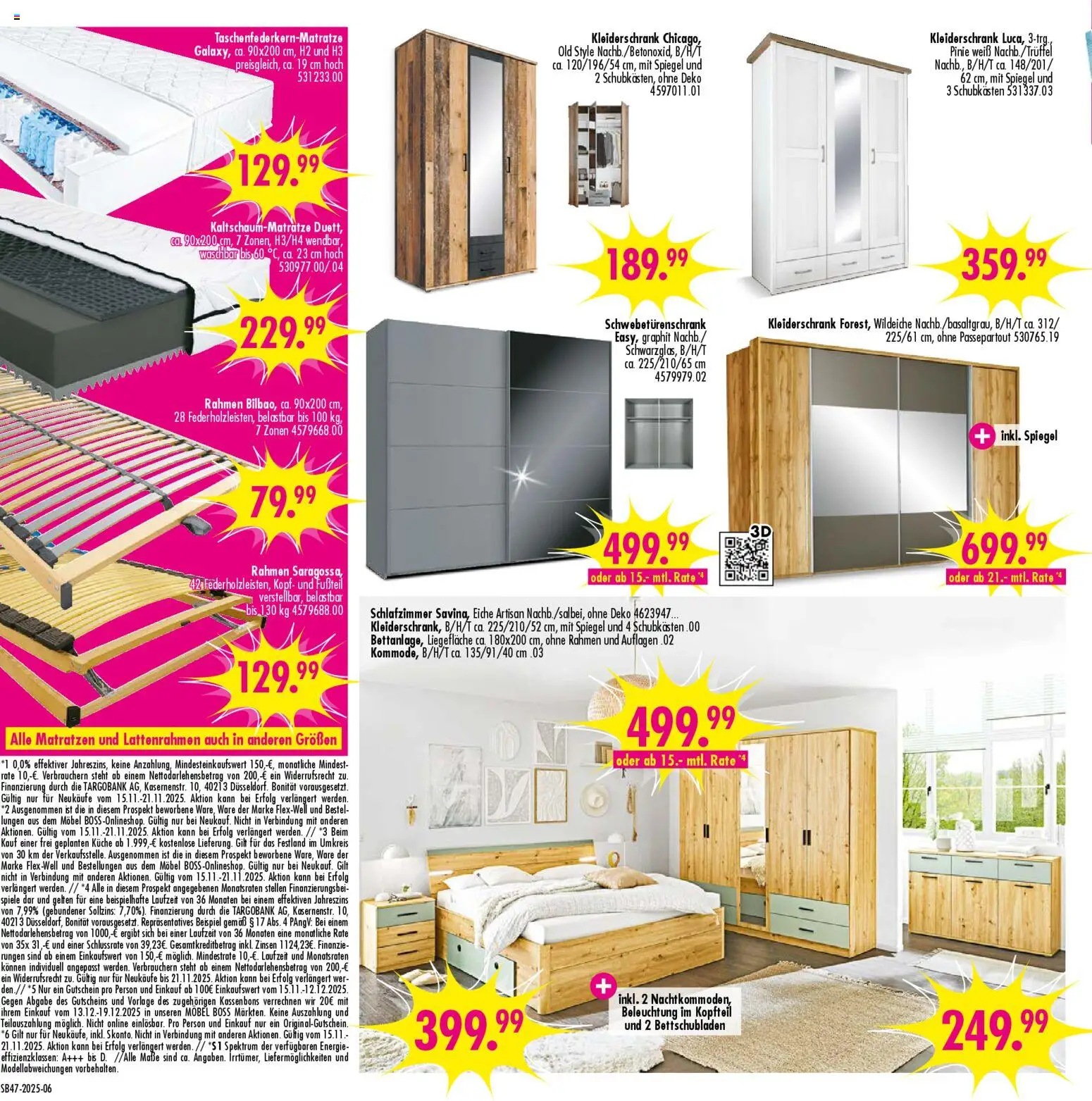 SB Möbel Boss Prospekt 	 – gültig ab 15.11.2025 | Seite: 6 | Produkte: Kleiderschrank, Schwebetürenschrank, Spiegel, Küche
