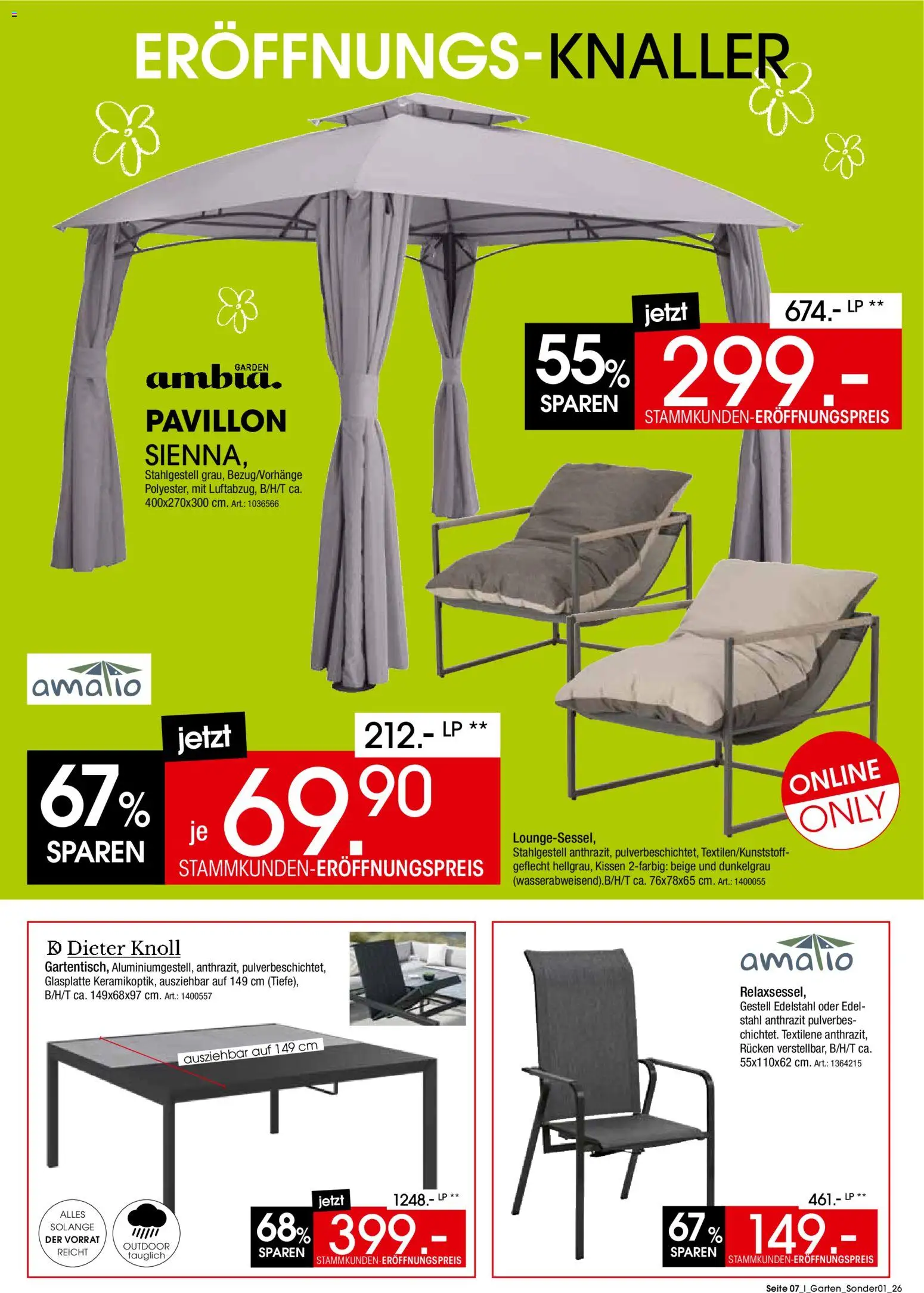 Zurbrüggen Garten Eröffnungspreise – gültig ab 31.03.2026 | Seite: 7 | Produkte: Kissen