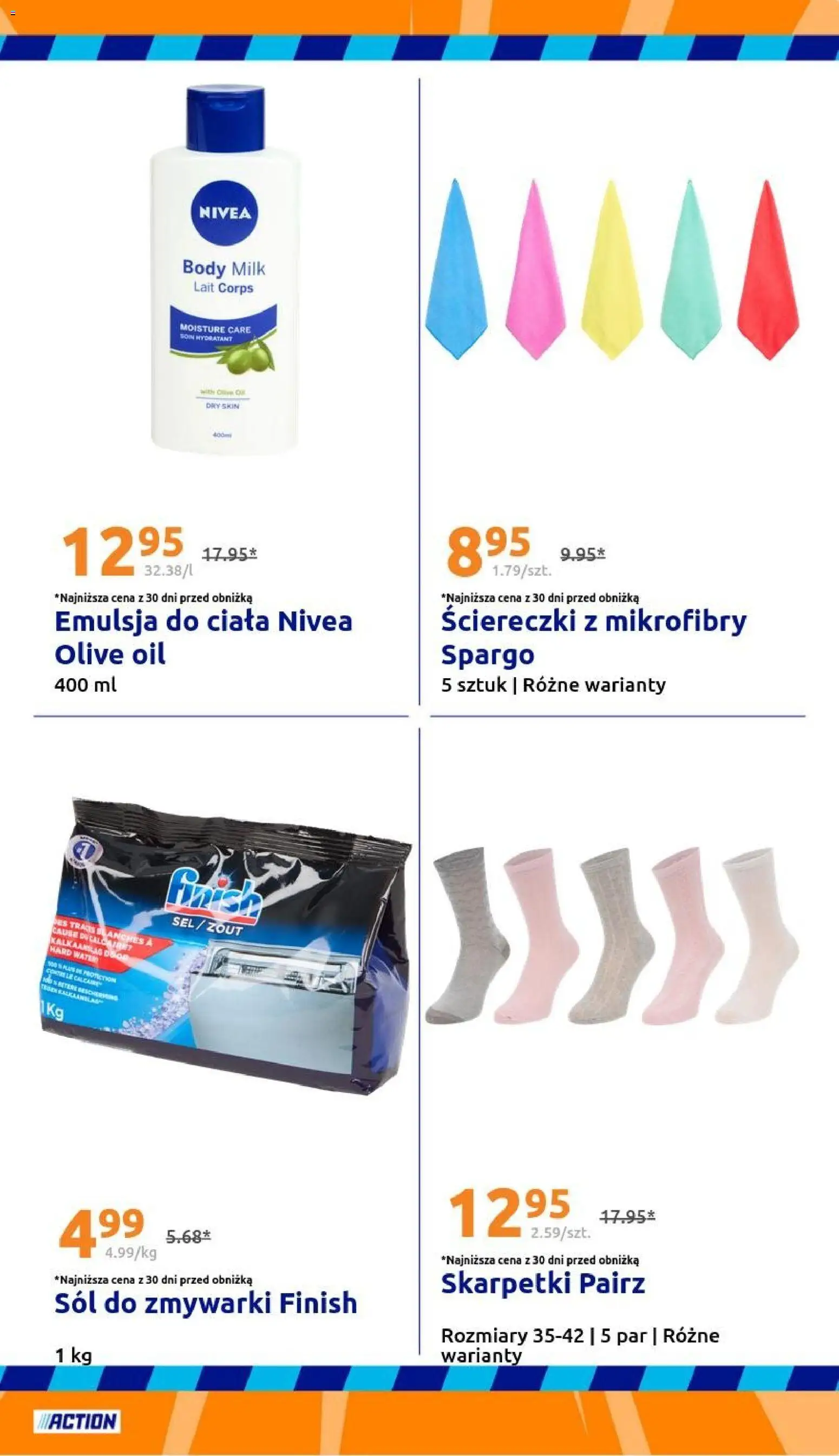Action Gazetka od 31.12.2025 | Strona: 23 | Produkty: Skarpetki, Sól do zmywarki, Body, Finish