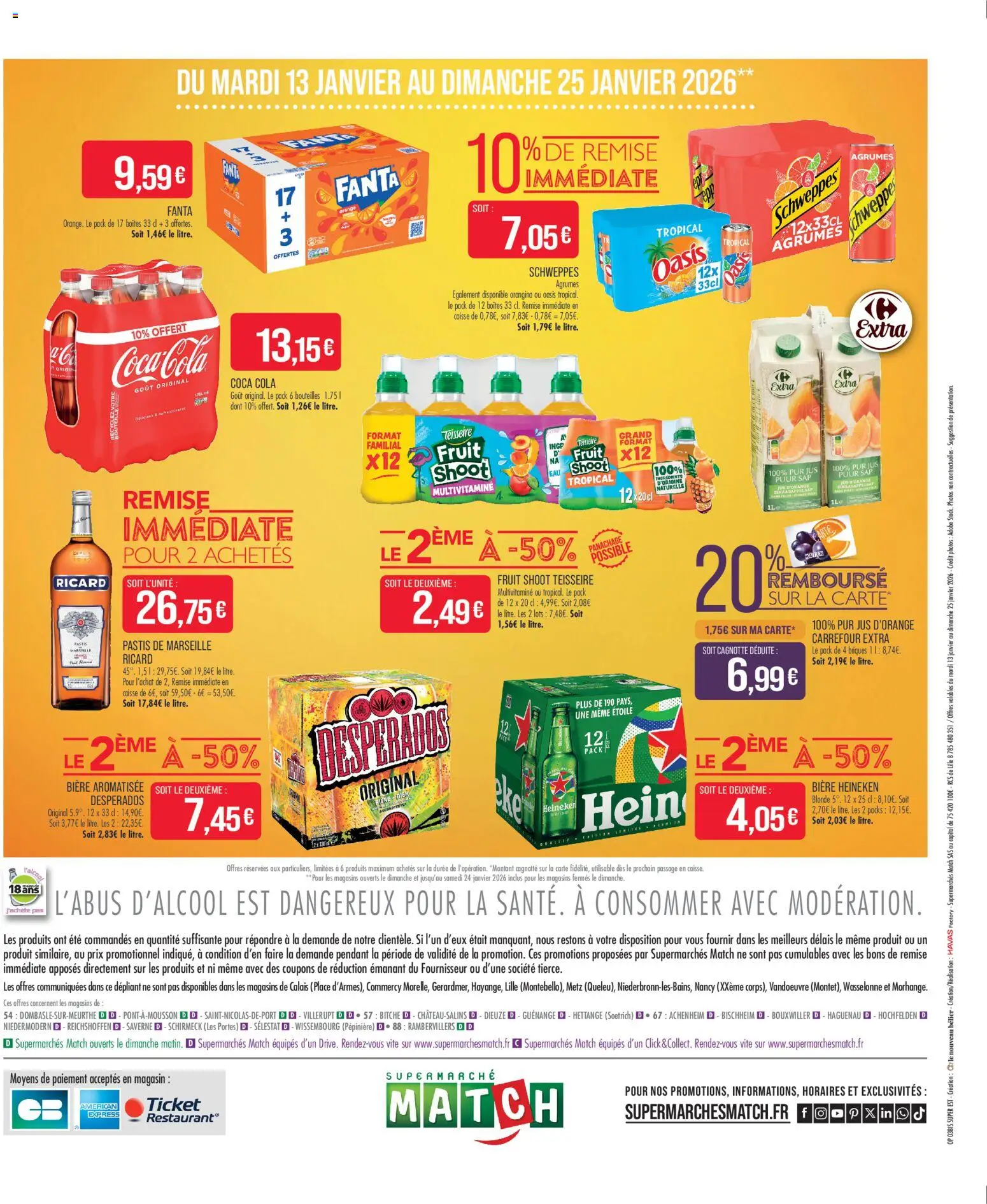 {H1} | Page: 10 | Produits: Desperados, Orangina, Bière, Heineken