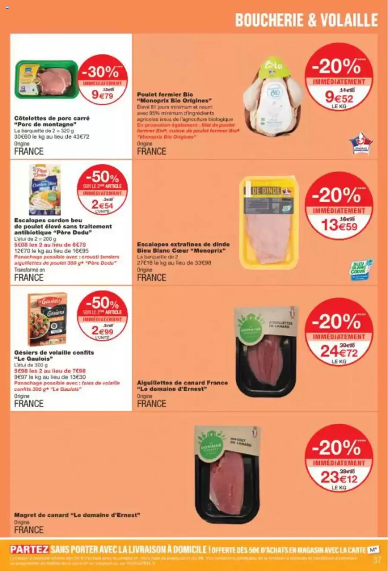  | Page: 37 | Produits: Magret de canard, Volaille, Cuisse de poulet, Porc