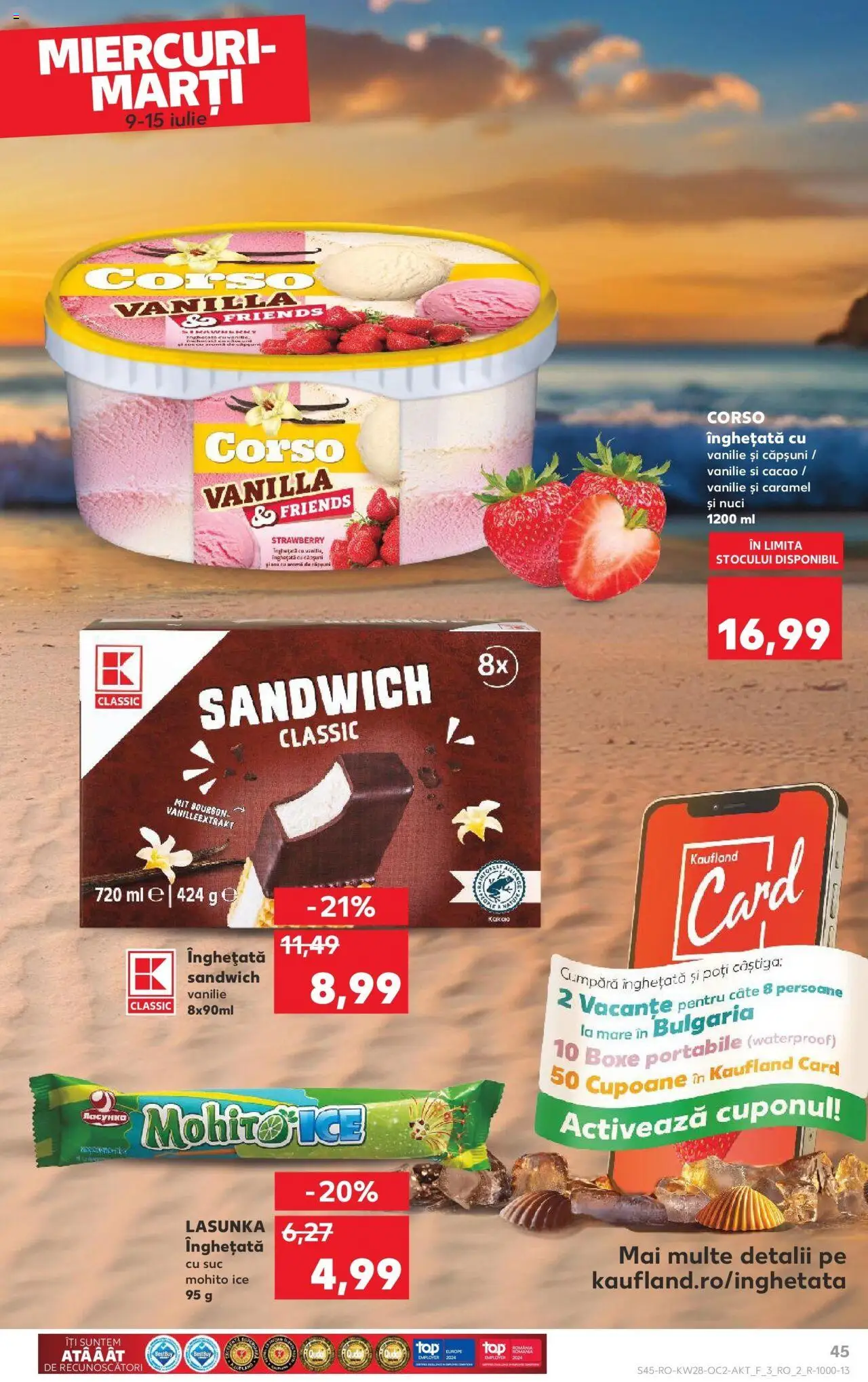 Catalog Kaufland - Bucureşti – valabil de la 09.07.2025 | Pagină: 45 | Produse: Suc, Căpșuni, Cacao, Nuci
