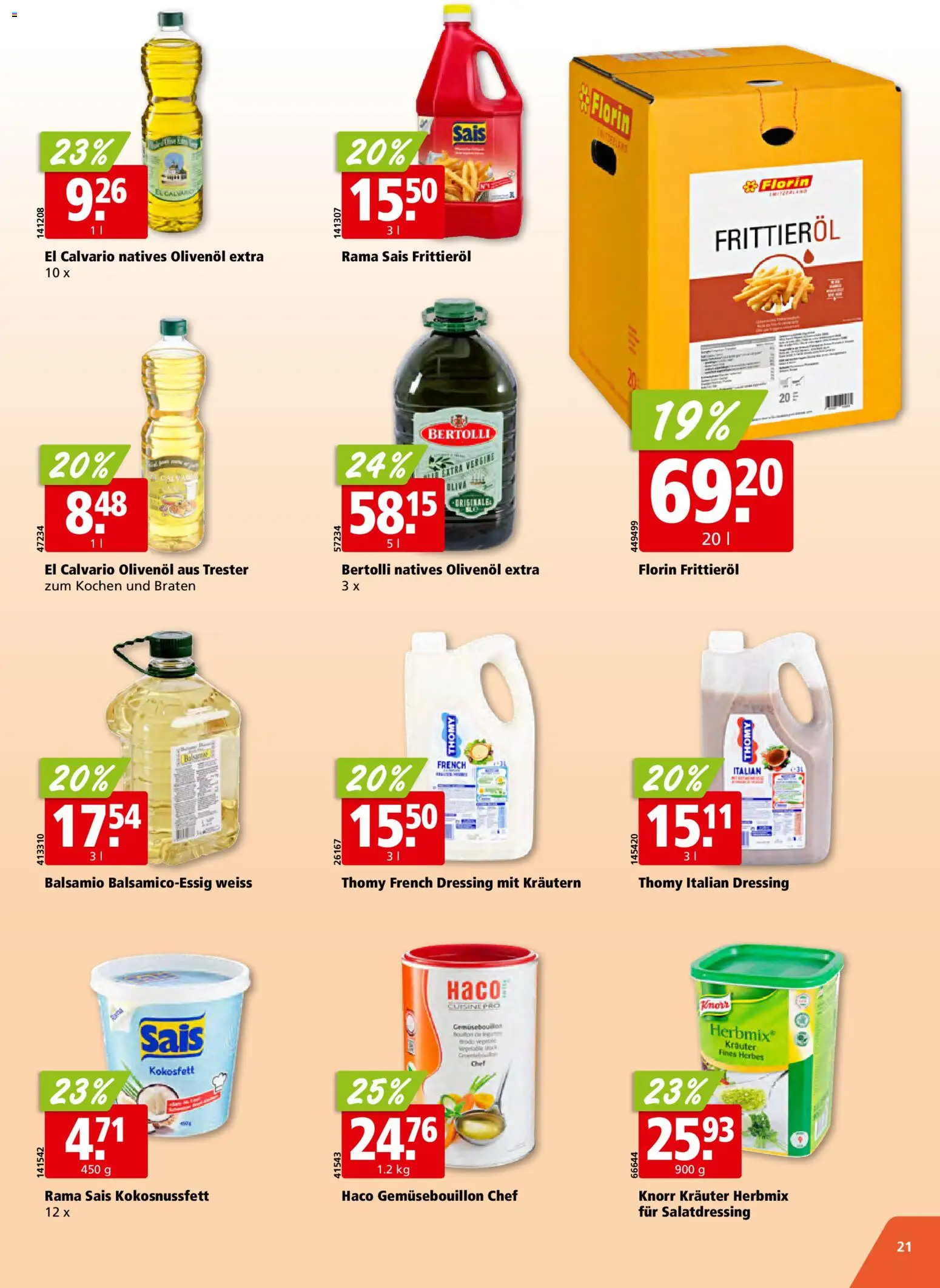 Aligro Aktionen Schlieren, Gossau SG, Frauenfeld, Rapperswil-Jona, Sargans, Bern, Brüttisellen, Pratteln, Emmen, Spreitenbach – gültig ab 10.11.2025 | Seite: 21 | Produkte: Dressing