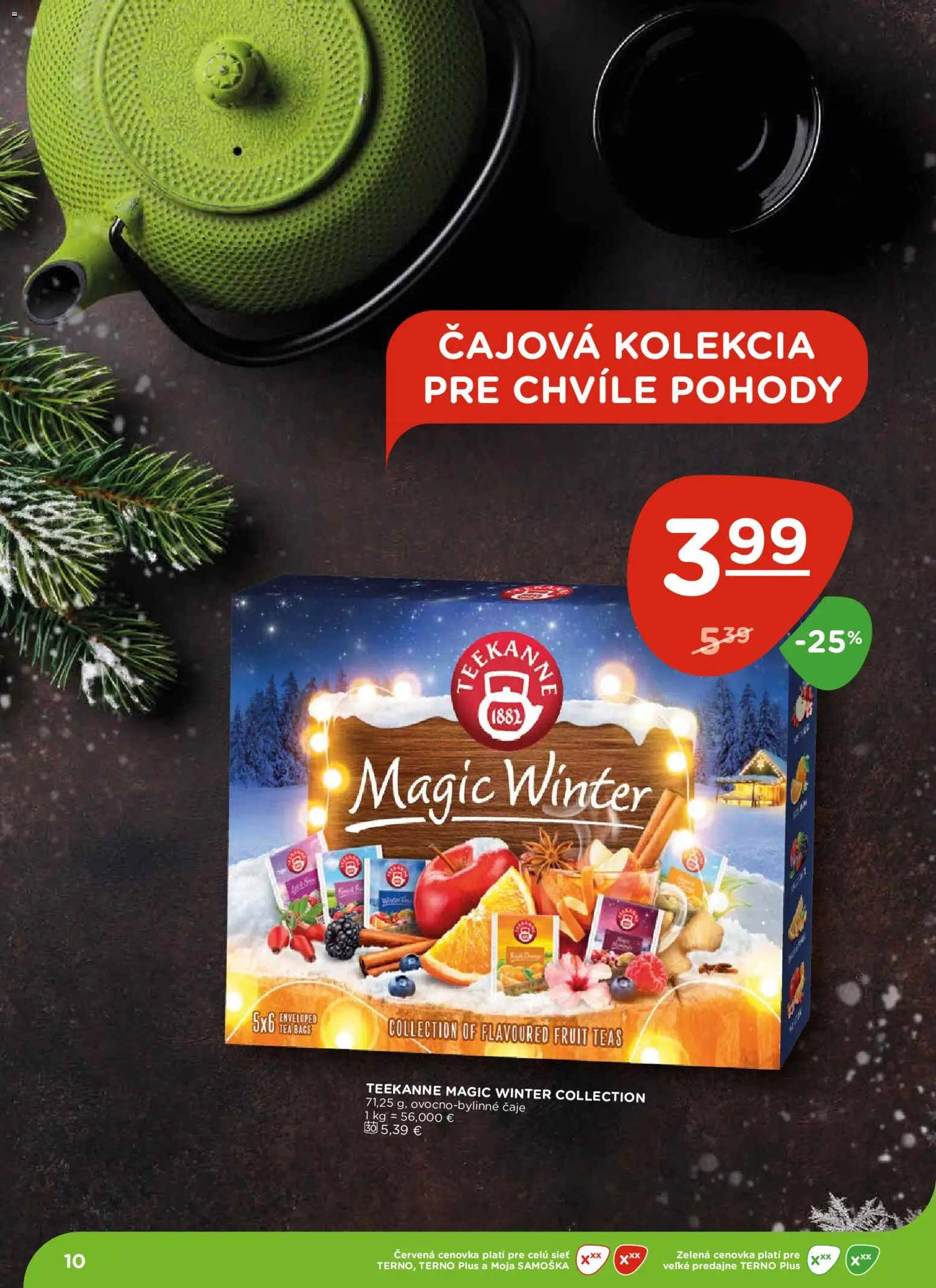 Nové Terno akcie – leták je platný od 04.12.2025 | Strana: 10 | Produkty: Teekanne