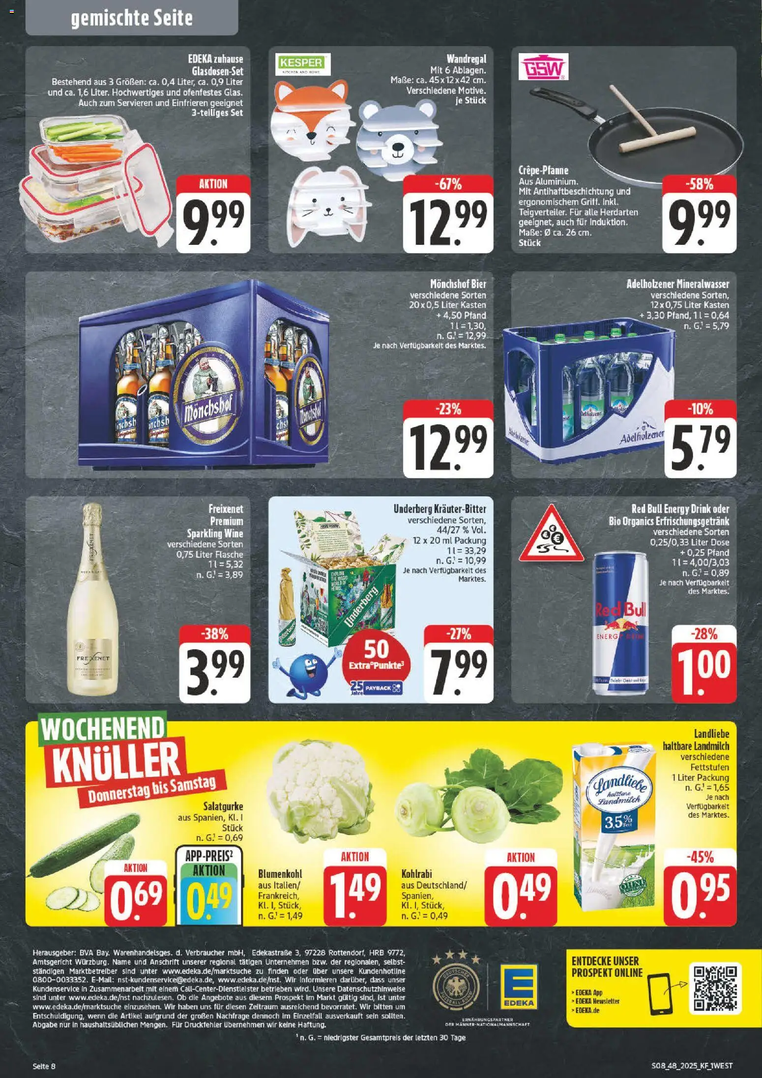 nah & gut - Black Friday – gültig ab 24.11.2025 | Seite: 8 | Produkte: Red bull, Bier, Adelholzener, Kohlrabi