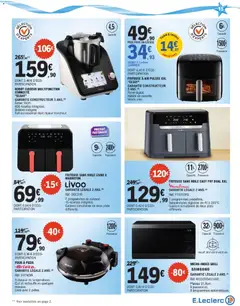 E.Leclerc - Prévisualisation de ROBOT CUISEUR MULTIFONCTION CONNECTÉ "ELSAY", Ecran 18cm. 600 recettes intégrées. Balance intégrée. Full accessoírisé dont râpeur trancheur. valide à partir de 02.12.2025 | Page: 15 | Produits: Friteuse, Cuiseur, Pizza, Livre