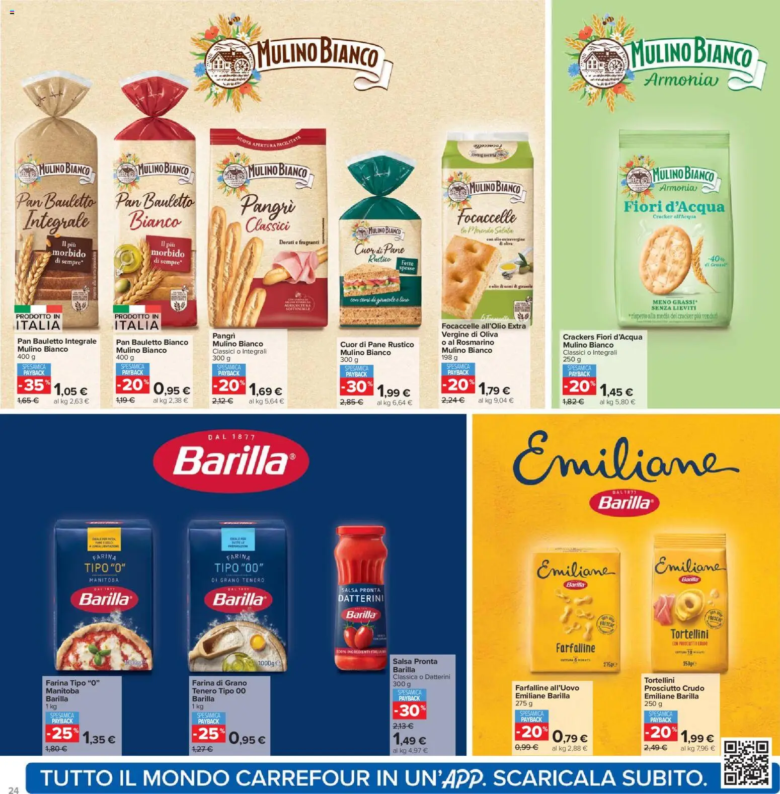 Volantino Carrefour del 17.02.2026 | Pagina: 24 | Prodotti: Prosciutto Crudo, Pane, Prosciutto, Farina