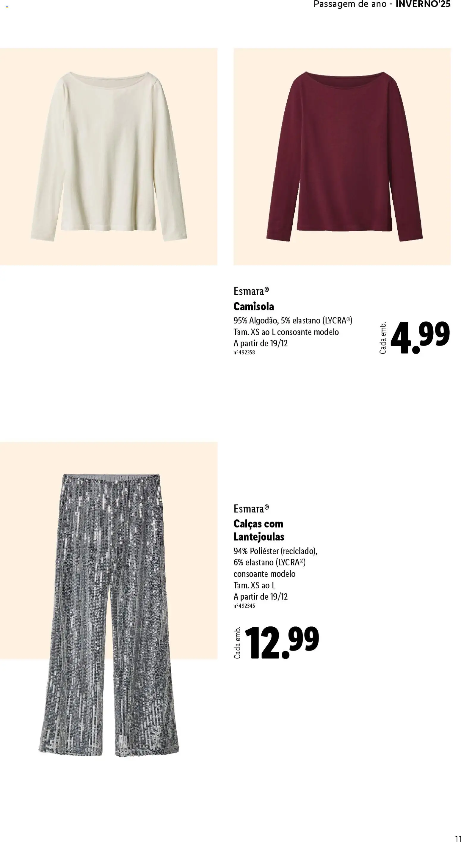 Lidl folheto │ válido de 01.12.2025 | Página: 11 | Produtos: Calças, Camisola