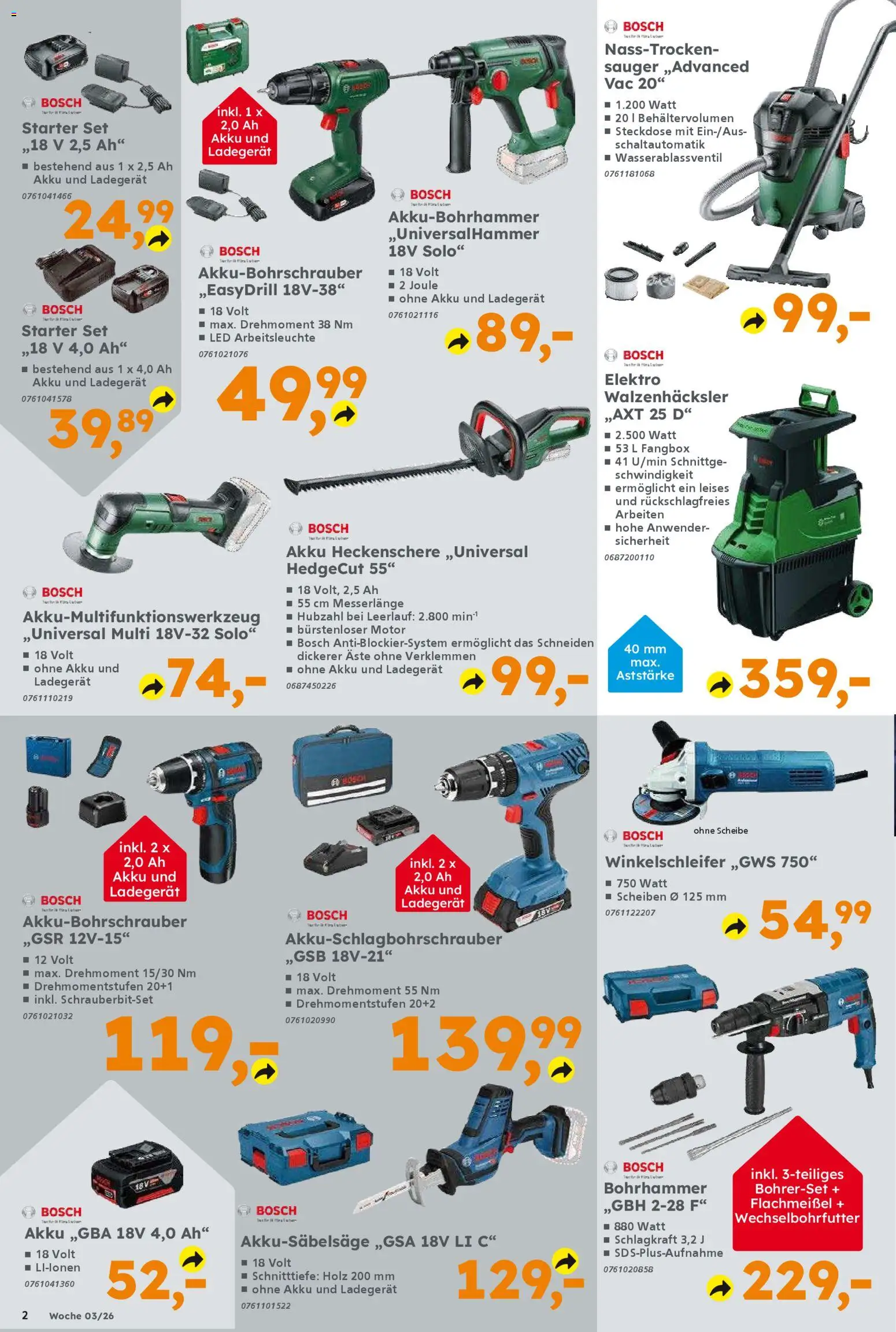 Globus Baumarkt prospekt Zweibrücken	 – gültig ab 11.01.2026 | Seite: 2 | Produkte: Bosch, Steckdose, Ladegerät