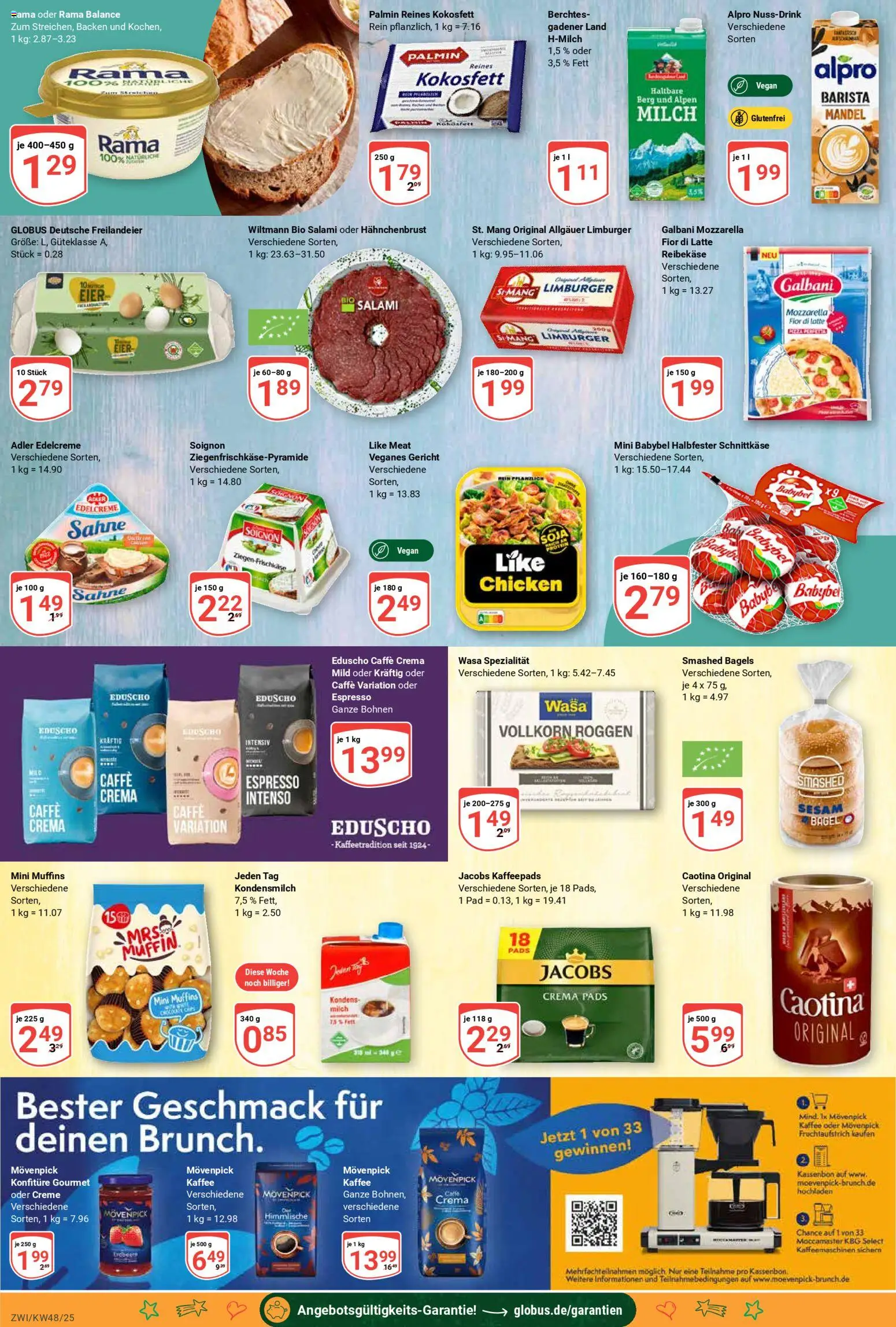 Globus prospekt Zwickau	 – gültig ab 24.11.2025 | Seite: 16 | Produkte: Kaffeepads, Like meat, Salami, Eduscho