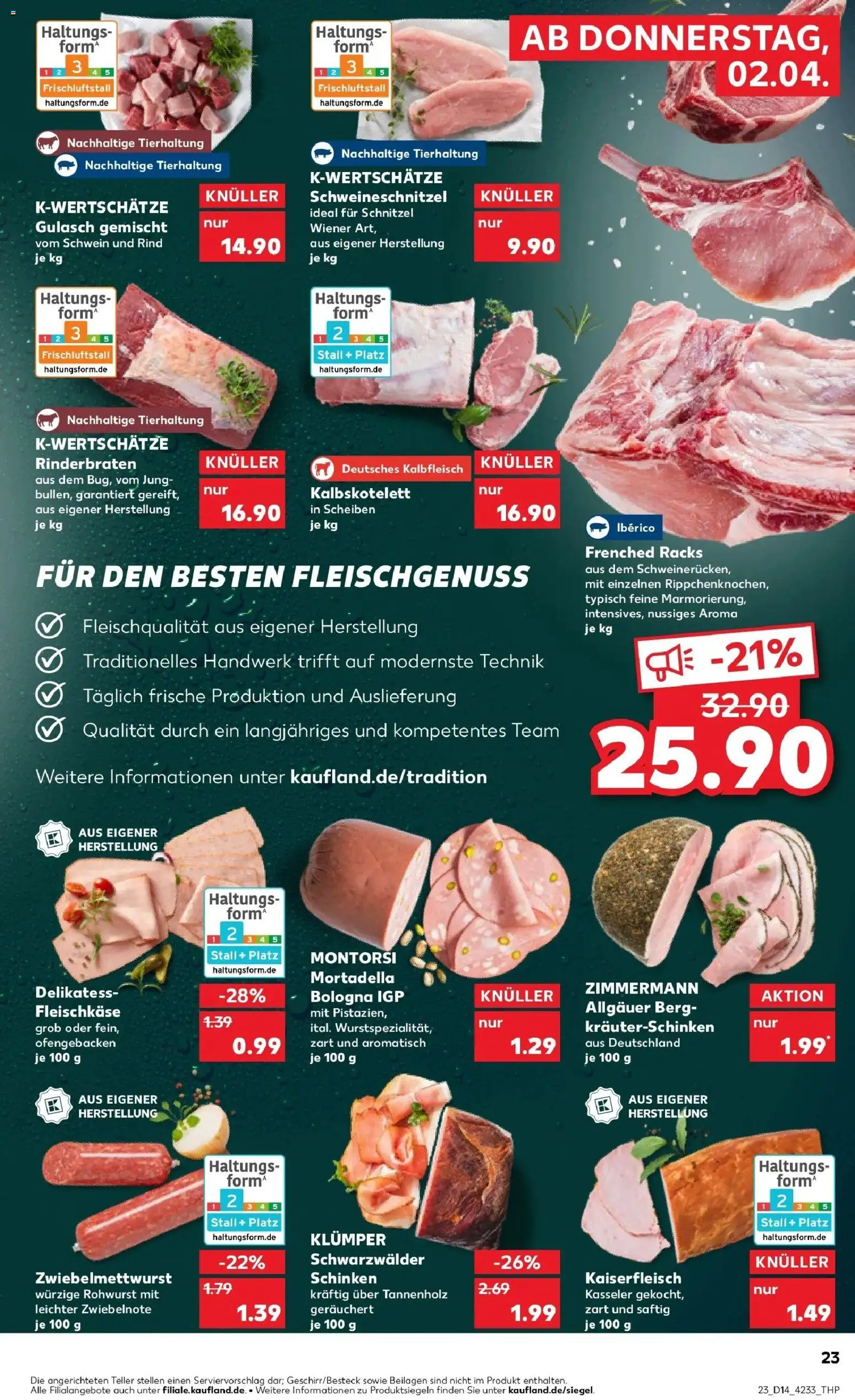 Kaufland Prospekt Edingen-Neckarhausen	 – gültig ab 30.03.2026 | Seite: 37 | Produkte: Rinderbraten, Schnitzel, Gulasch, Schinken