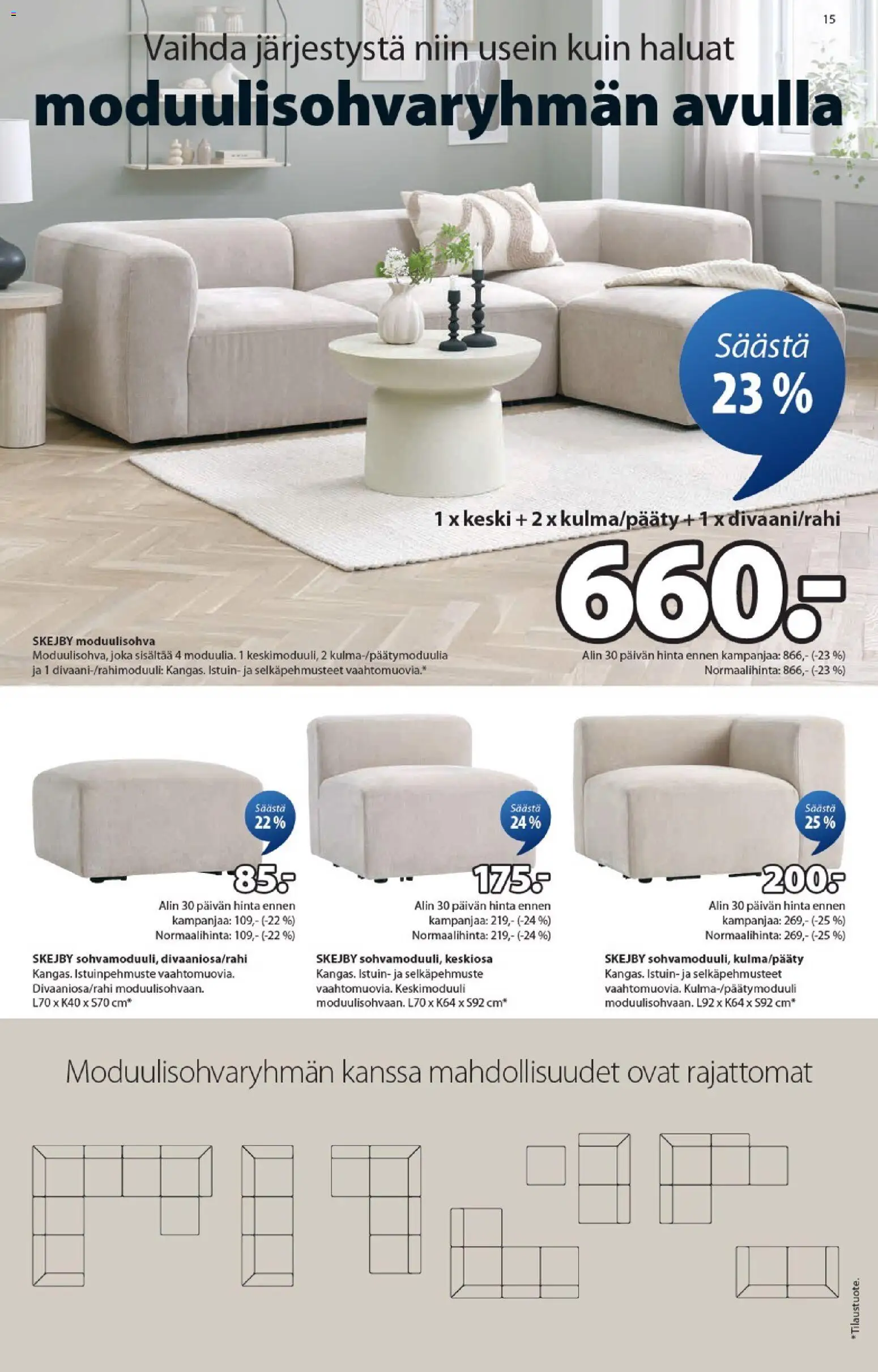 JYSK - Tarjoukset – voimassa 15.01.2026 alkaen | Sivu: 15