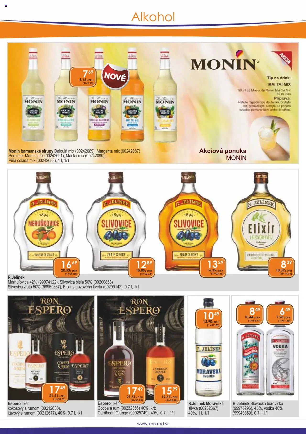 KON - RAD leták │ platný od 01.06.2025 | Strana: 14 | Produkty: Borovička, Vodka, Destilát, Rum