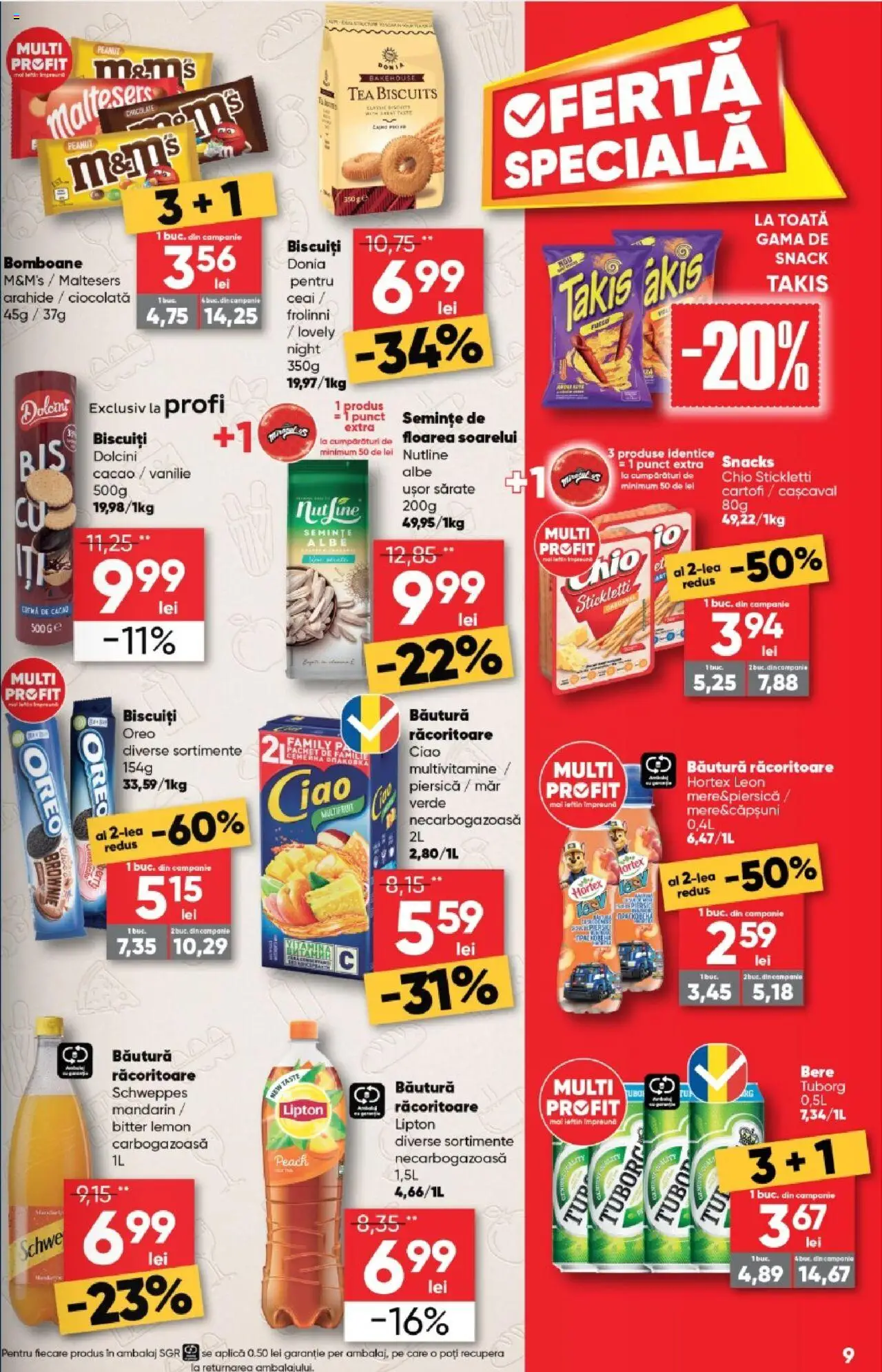 Catalog Profi Loco – valabil de la 20.08.2025 | Pagină: 9 | Produse: Ciocolată, Bere, Biscuiți, Bant