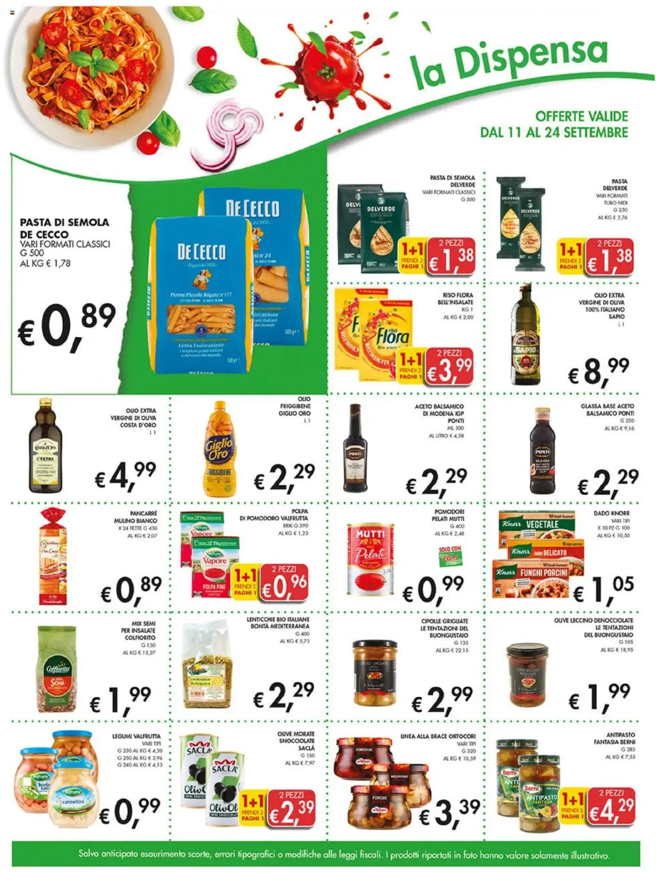 Volantino Coal del 11.09.2025 | Pagina: 11 | Prodotti: Olio, Tubo, Pomodori, Pasta