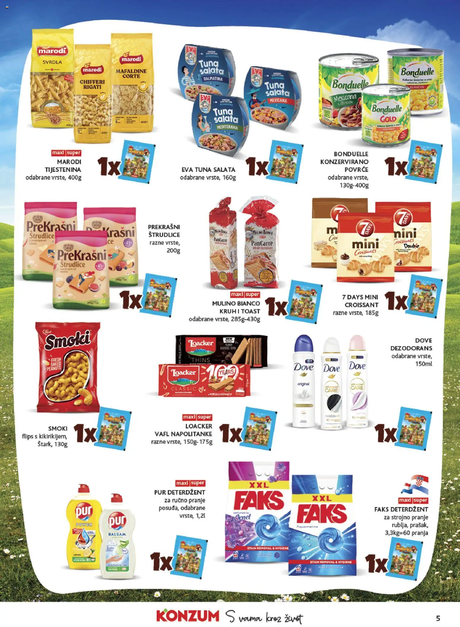 Konzum HR akciós ujság - amely érvényes a következő dátumtól: 18.03.2026 | Oldal: 5 | Termékek: Croissant, Saláta