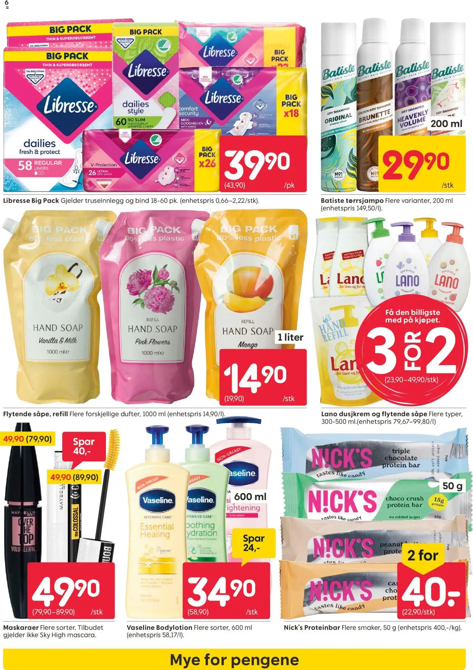 {H1} | Side: 6 | Produkter: Såpe, Dusjkrem, Суміш дитяча, Shampoo