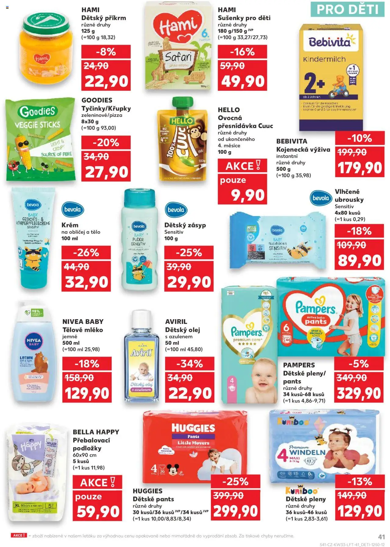 Kaufland leták - Brno od 13.08.2025 | Strana: 41 | Produkty: Tělové mléko, Mléko, Pampers, Příkrm