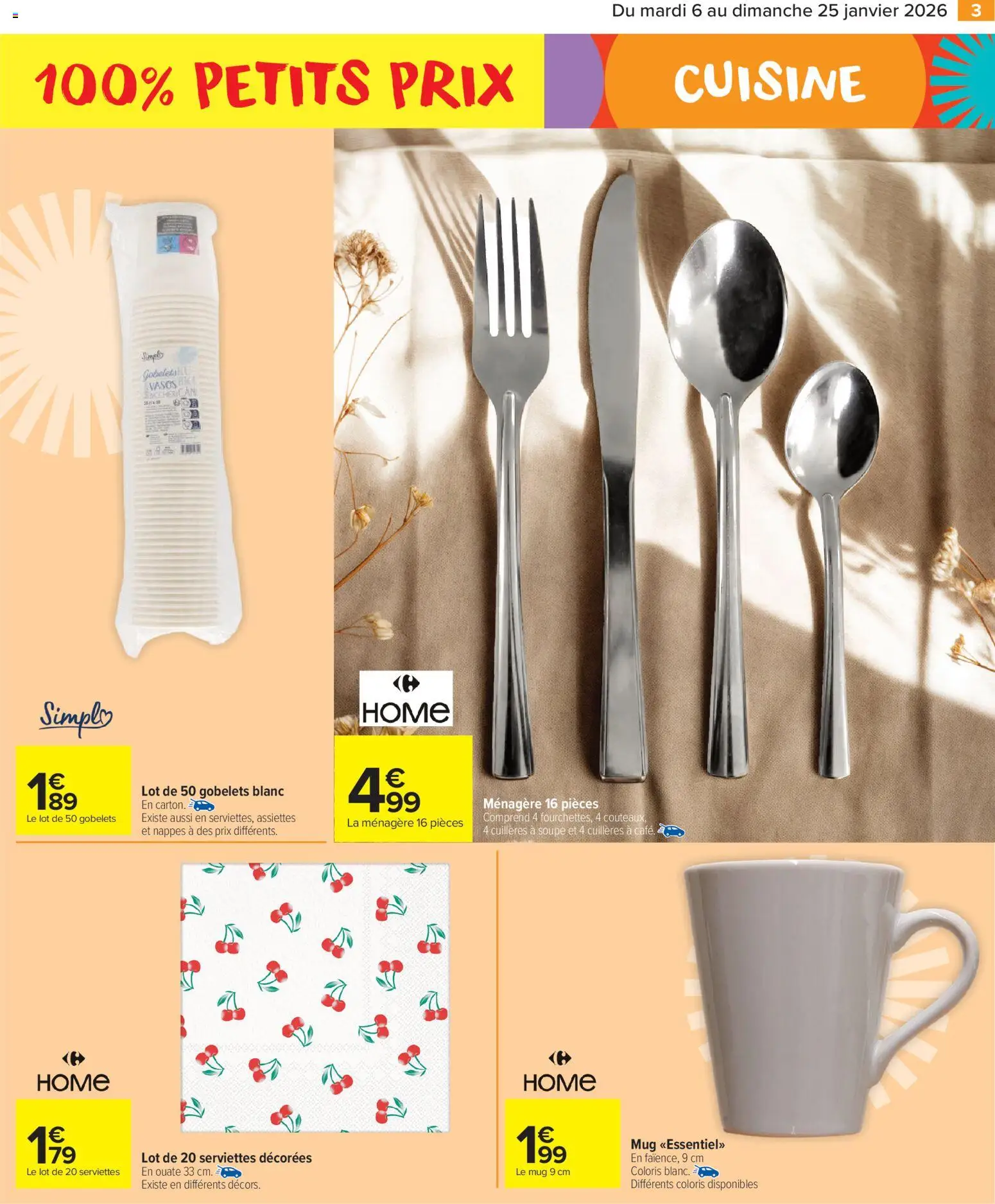 {H1} | Page: 3 | Produits: Soupe, Cuillères