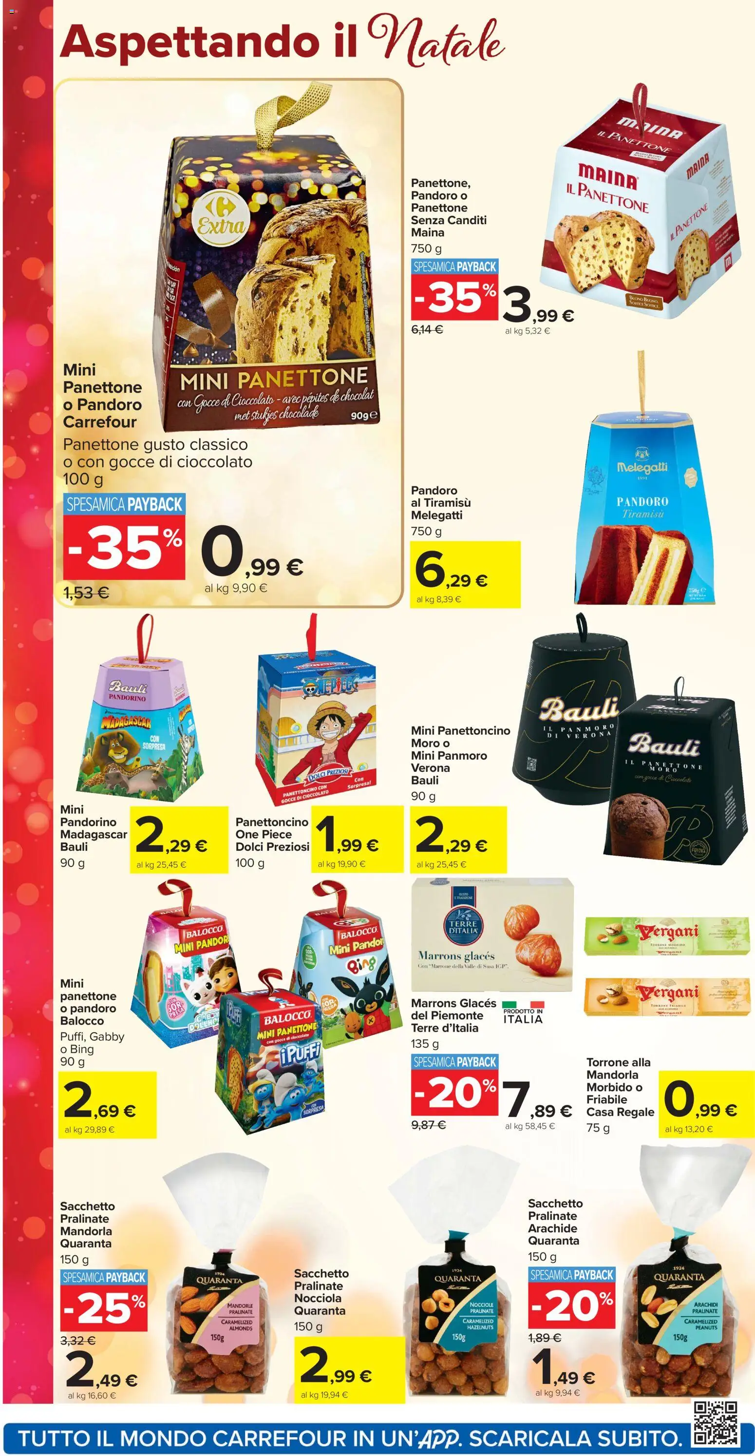 Volantino Carrefour del 04.11.2025 | Pagina: 12 | Prodotti: Cioccolato, Nocciole, Panettone, Arachidi