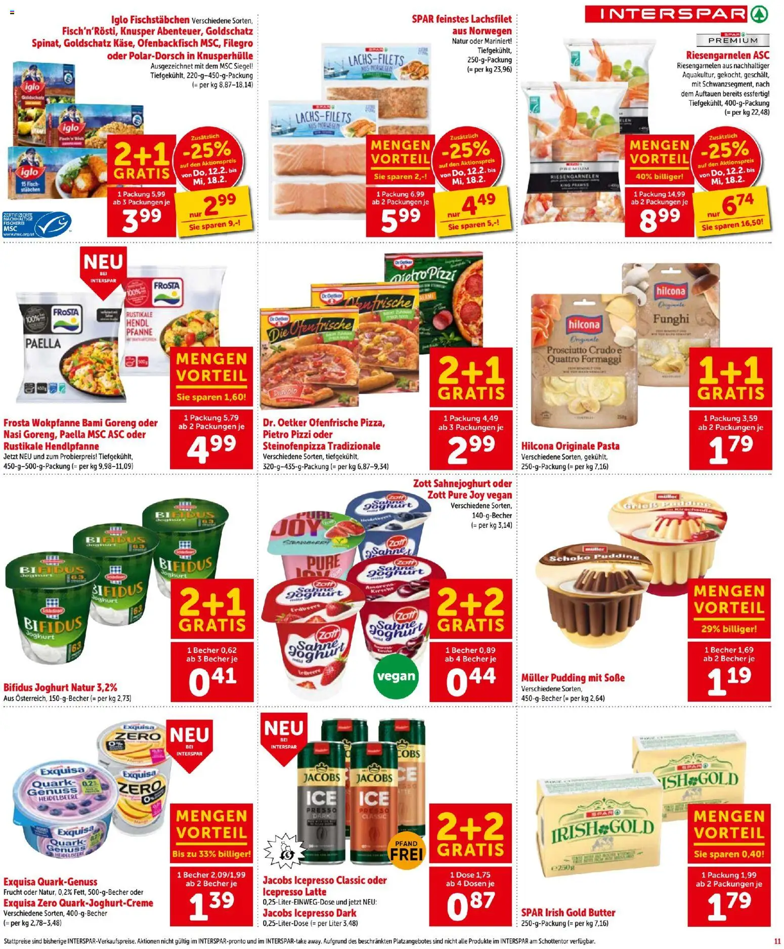 Interspar Flugblatt gültig ab 12.02.2026 | Seite: 11 | Produkte: Soße, Ofen, Butter, Fisch