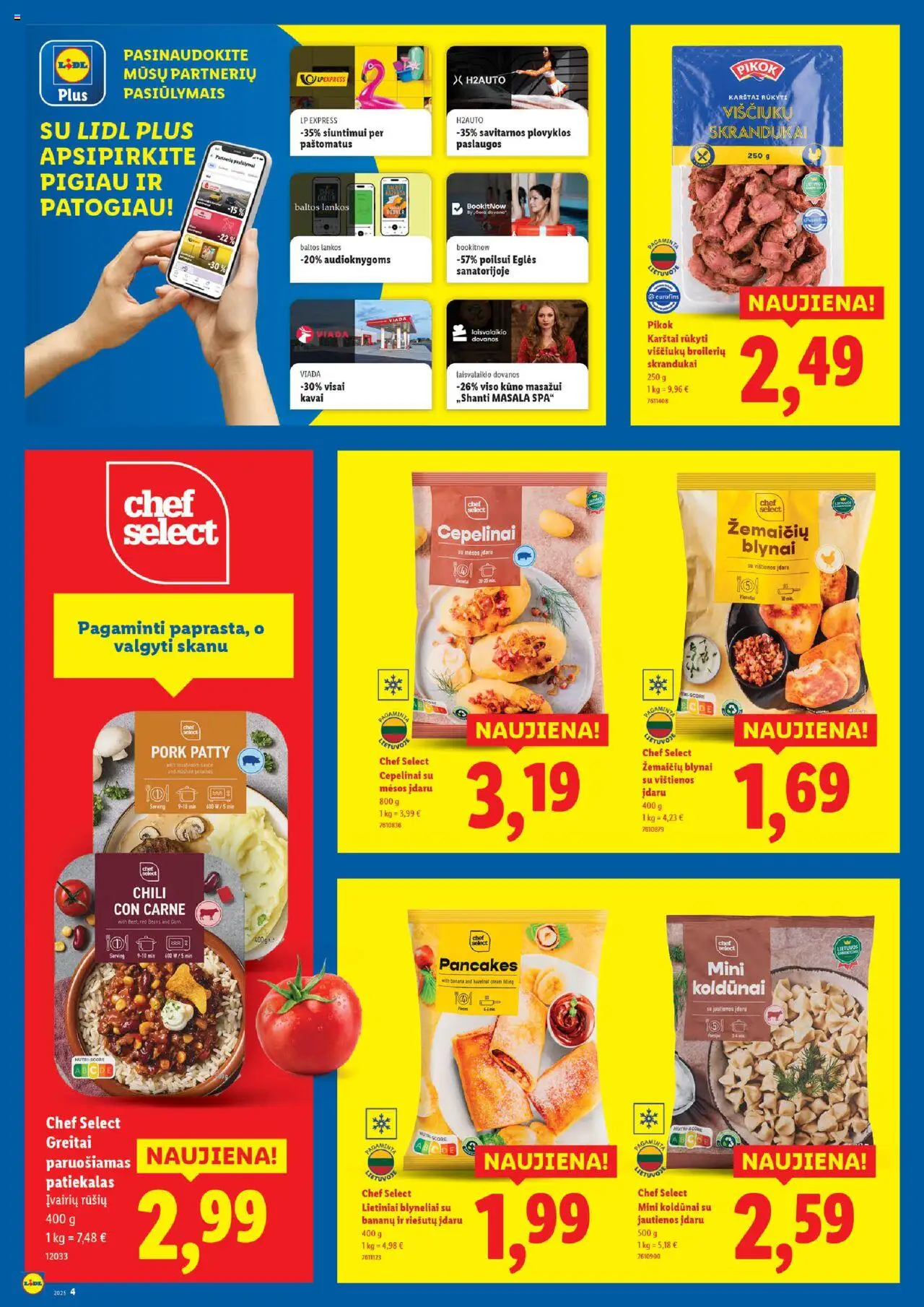 LIDL - Leidinys - Naujienos│galioja nuo 04.08.2025 | Puslapis: 4 | Prekių: Vištienos, Jautienos, Viščiukų