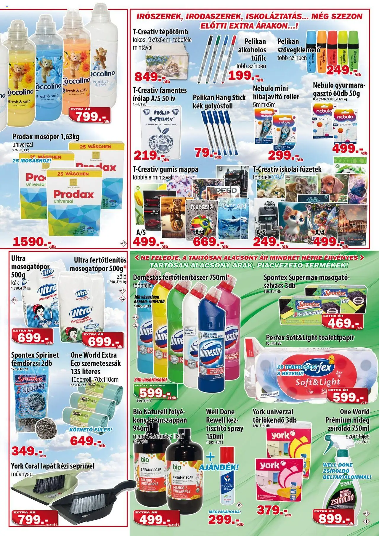 Vianni akciós ujság - amely érvényes a következő dátumtól: 30.07.2025 | Oldal: 3 | Termékek: Roller, Szemeteszsák, Törlőkendő, Mosópor