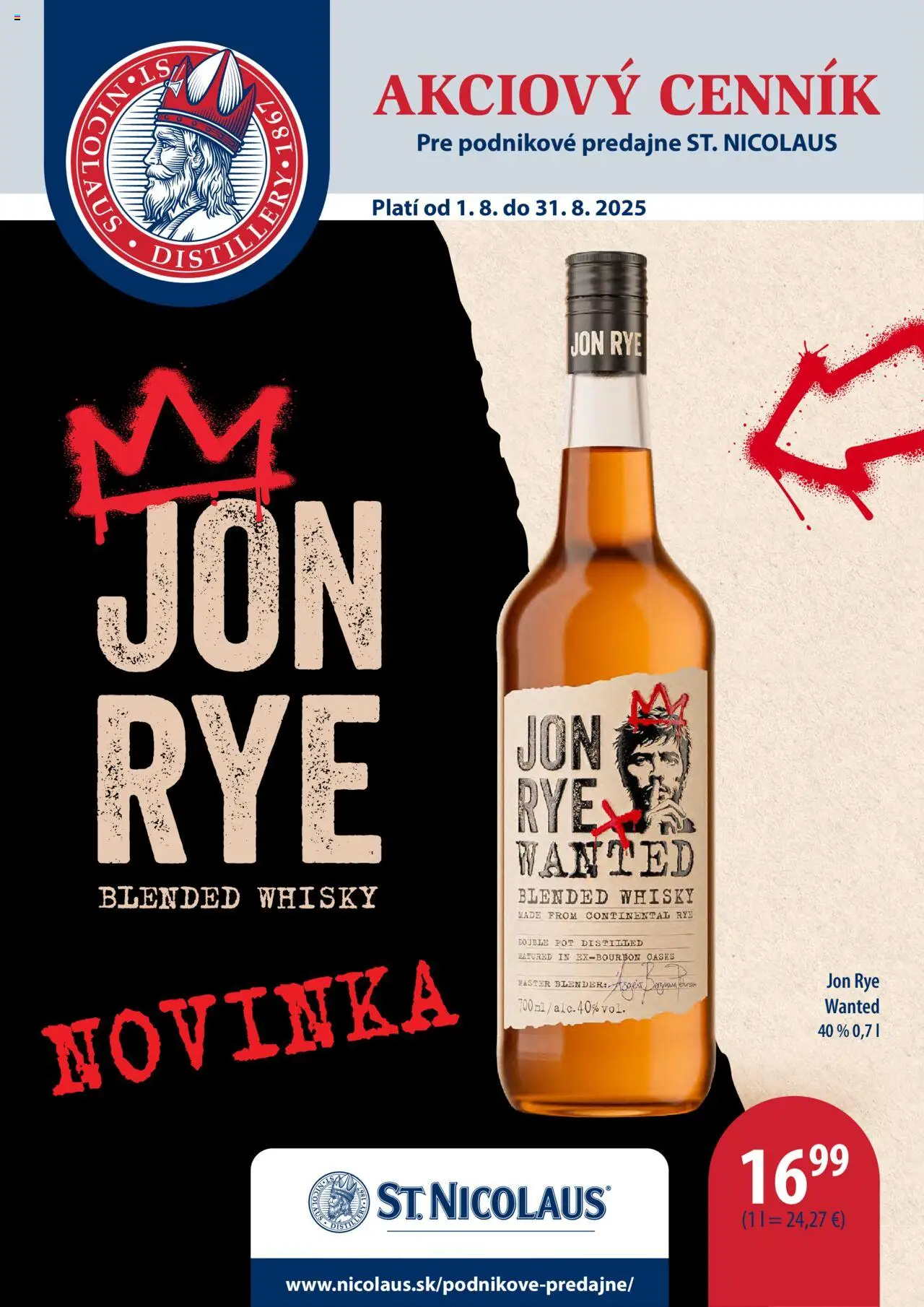 St. Nicolaus leták │ platný od 01.08.2025 | Strana: 1 | Produkty: Whisky