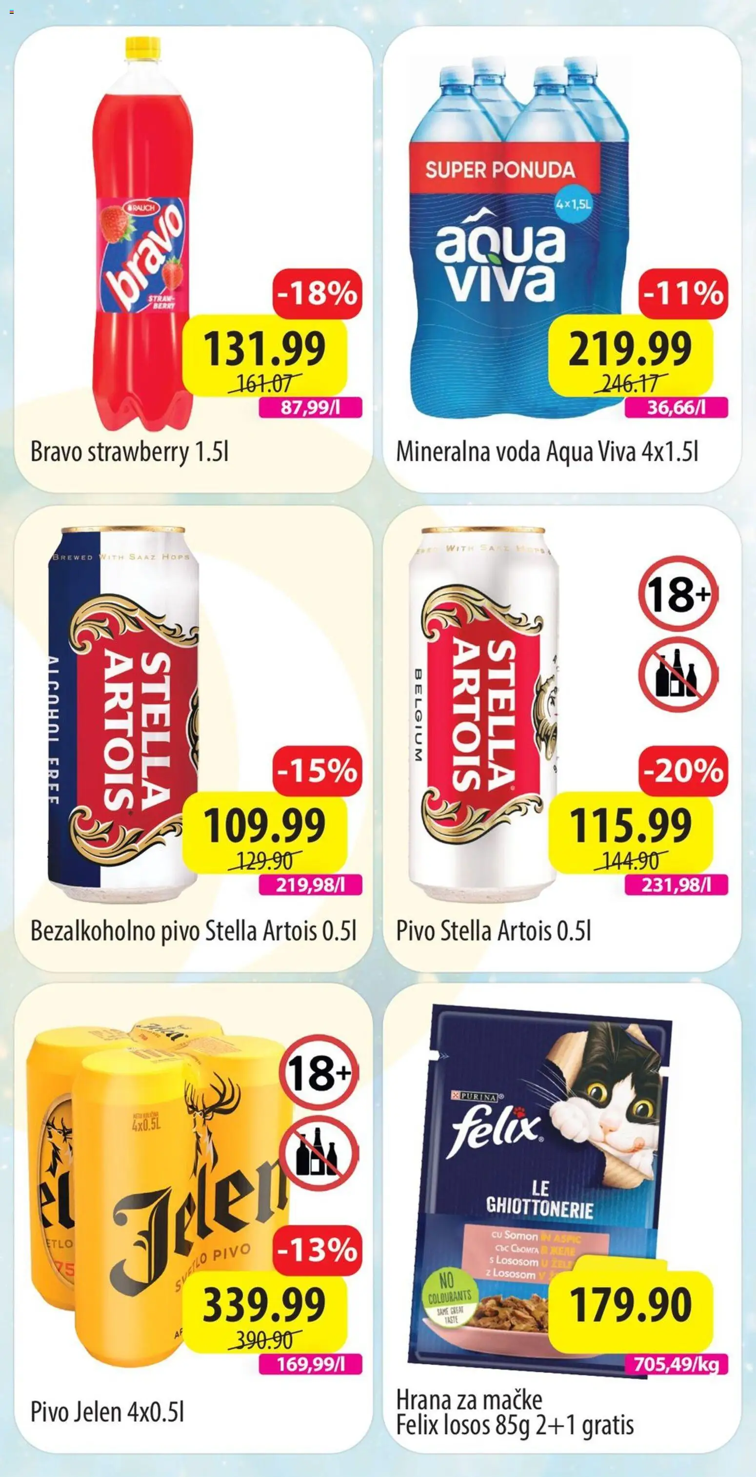 Senta Promet katalog - važi od 29.12.2025 | Strana: 3 | Proizvode: Purina, Stella Artois, Voda, Pivo