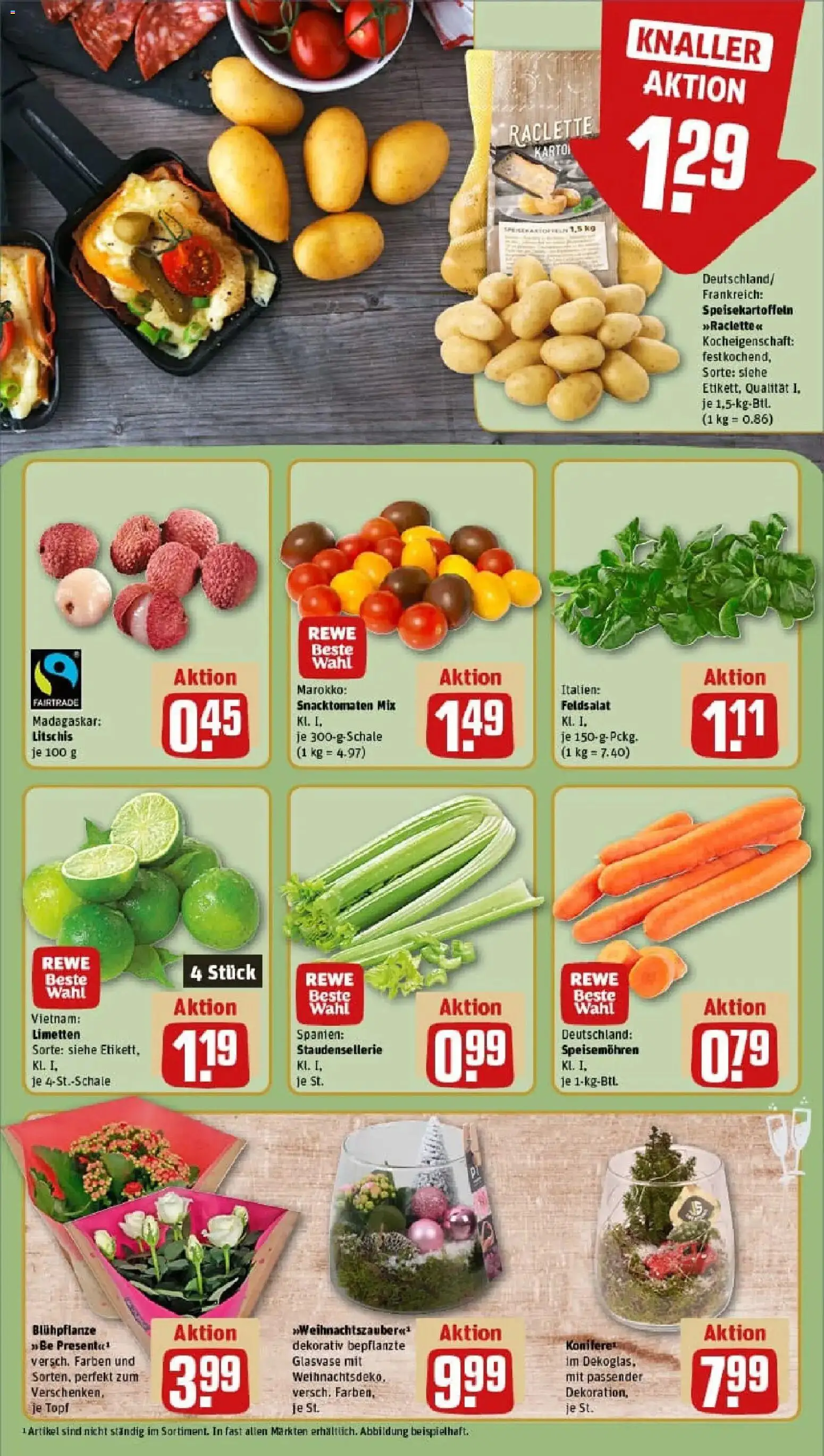Rewe prospekt Bremen/Radio Bremen	 – gültig ab 22.12.2025 | Seite: 9 | Produkte: Limetten, Kartoffeln, Raclette