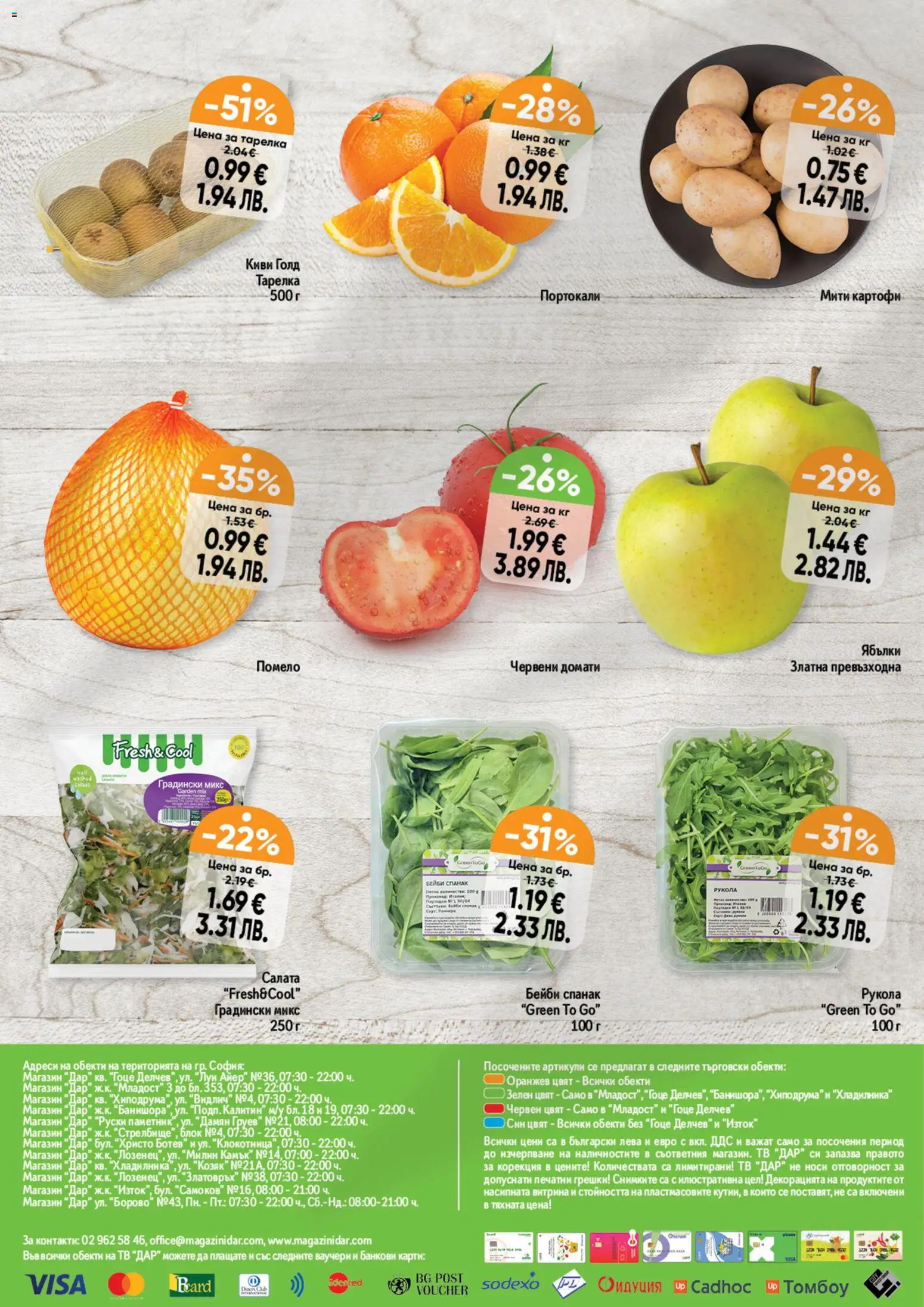 {H1} | Страница: 16 | Продукти: Салата, Картофи, Тв, Портокали