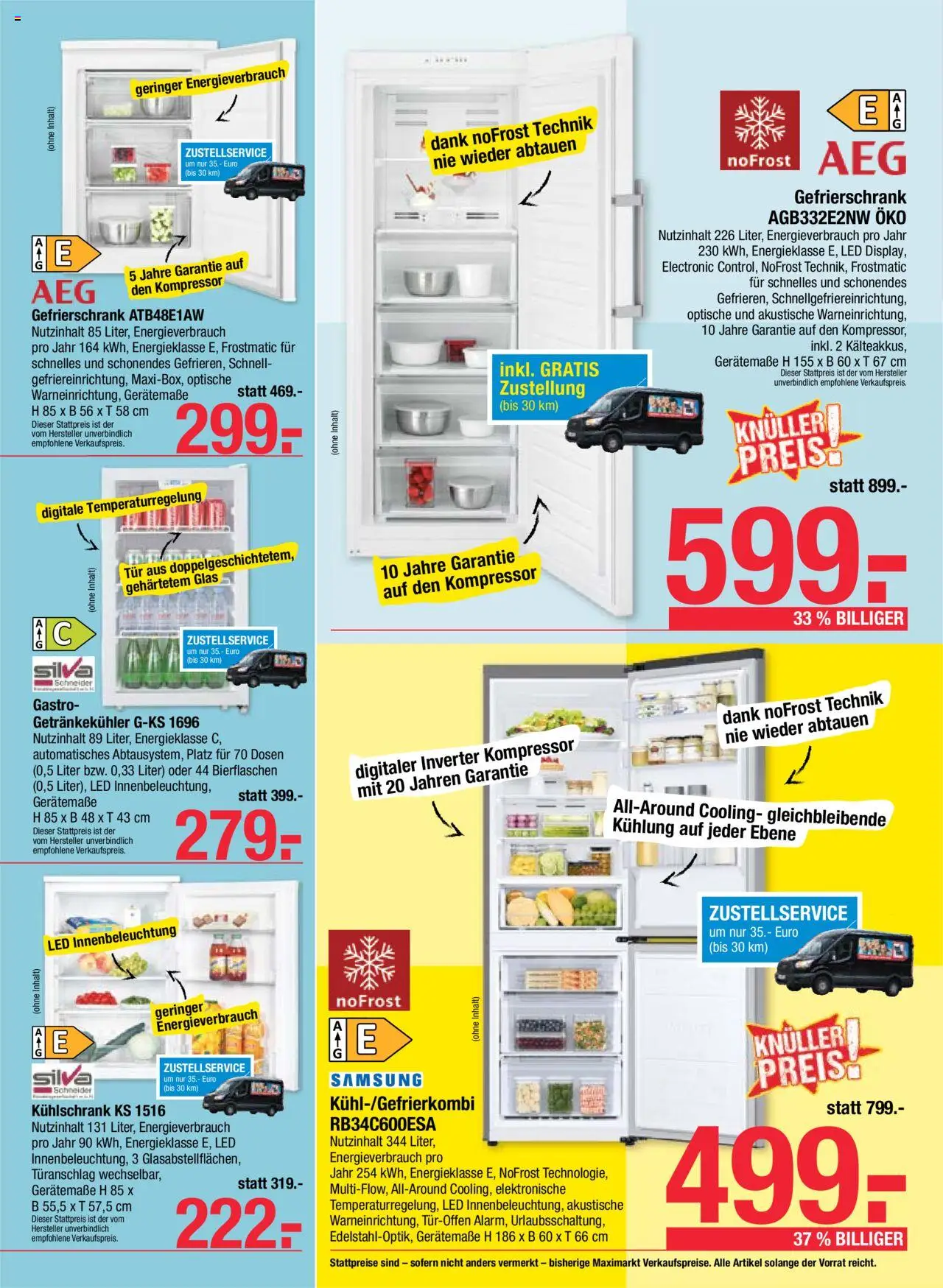 Maximarkt Flugblatt gültig ab 25.08.2025 | Seite: 22 | Produkte: Kühlschrank, Gefrierschrank, Samsung