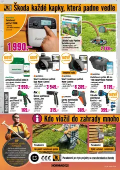 Náhled letáku HORNBACH leták - Zavlažování od 08.04.2026 | Strana: 4 | Produkty: Zavlažovací systém, Zahrada, Sprcha, Počítač