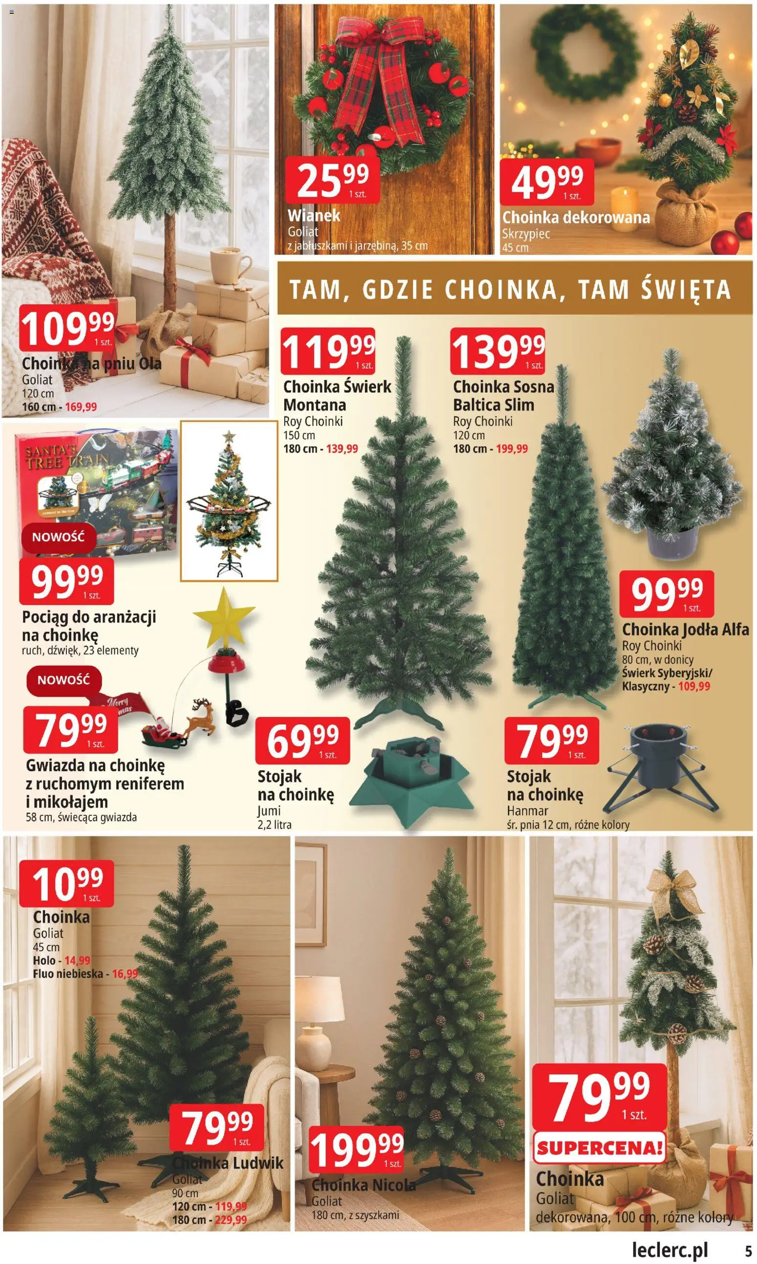 E.Leclerc Gazetka - Warszawa Jerozolimskie od 12.11.2025 | Strona: 5 | Produkty: Choinka