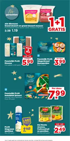 PLUS Slagroom spuitbus, Bus 250 gram - Voorbeeld van een folder van Plus, geldig van 17.12.2025 | Pagina: 19 | Producten: Chocolade, Ananas, Kan, Perziken