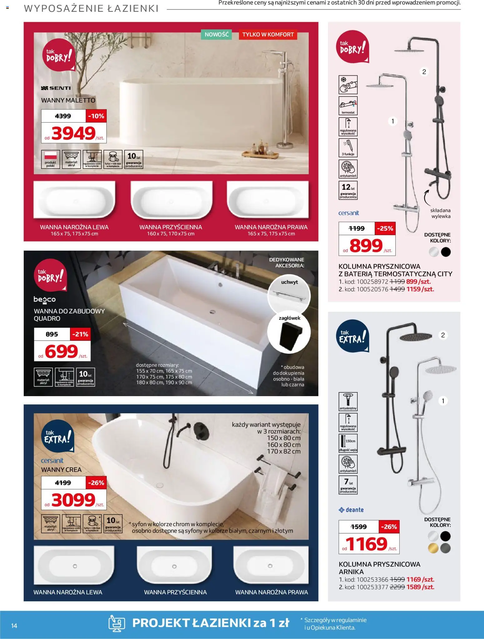 Komfort Gazetka od 07.01.2026 | Strona: 14 | Produkty: Bateria