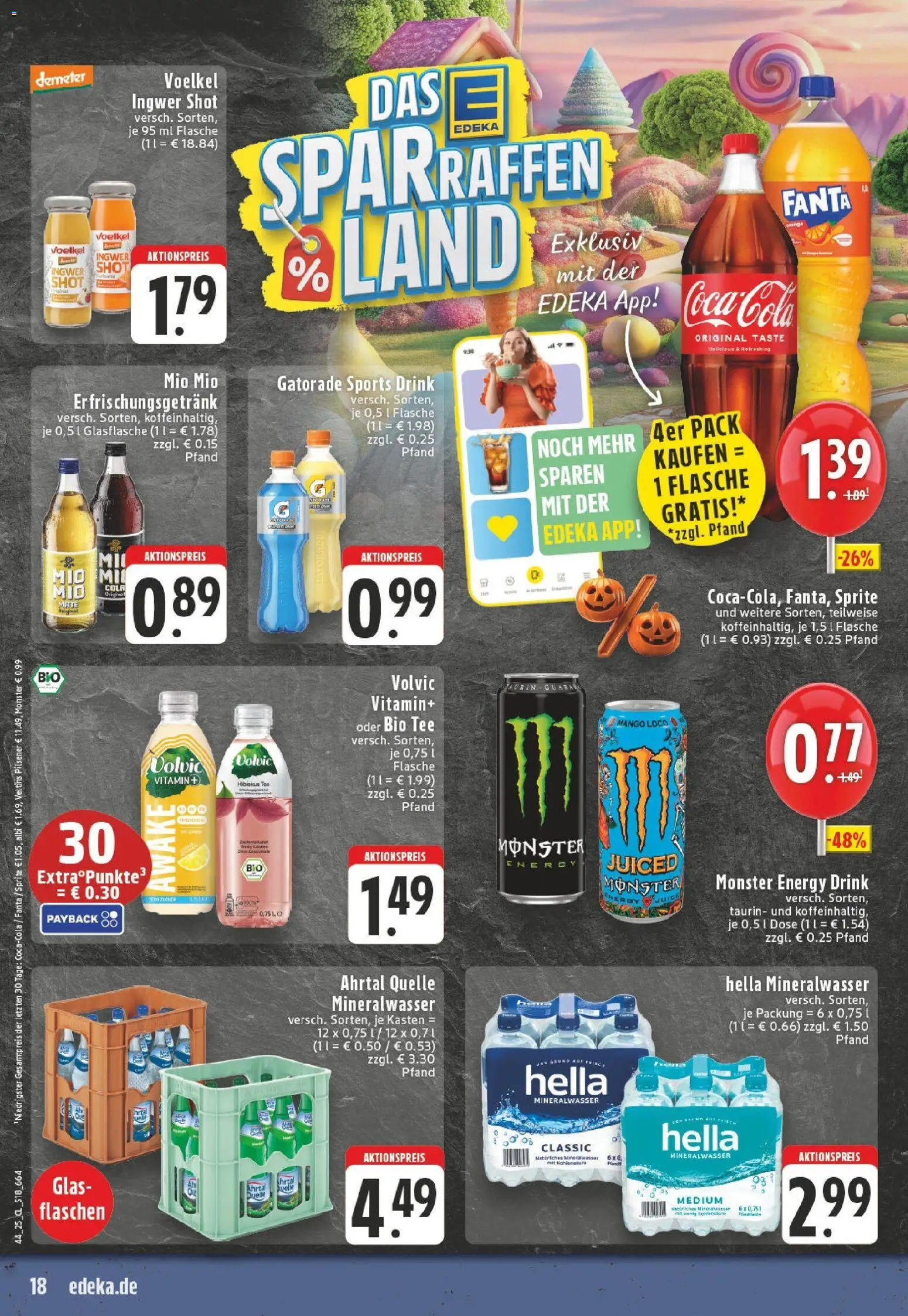 Edeka prospekt Hennef - Uckerath	 – gültig ab 26.10.2025 | Seite: 18 | Produkte: Energy, Mineralwasser, Mango, Tee