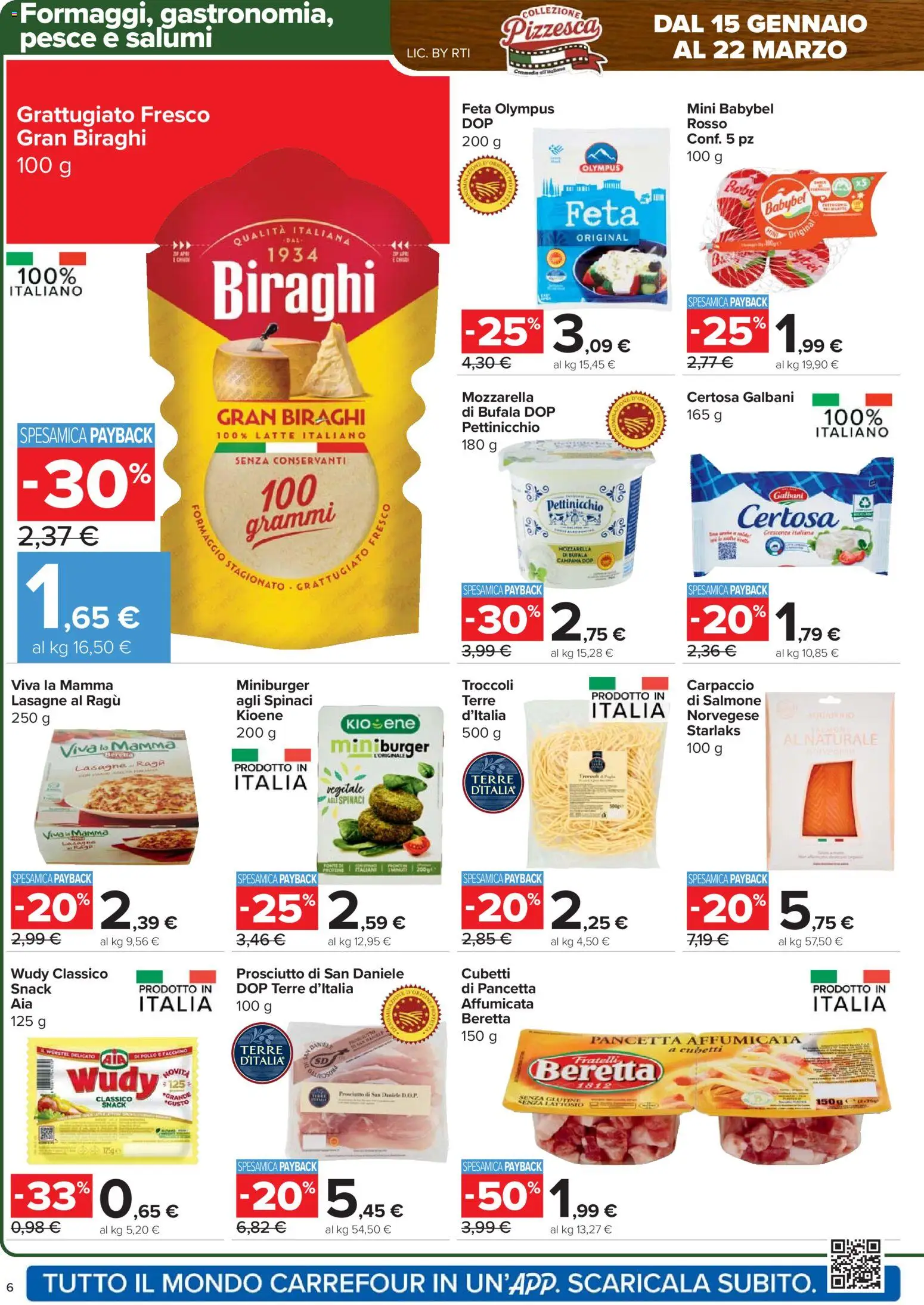 Volantino Carrefour del 12.03.2026 | Pagina: 6 | Prodotti: Salmone, Pesce, Spinaci, Crescenza