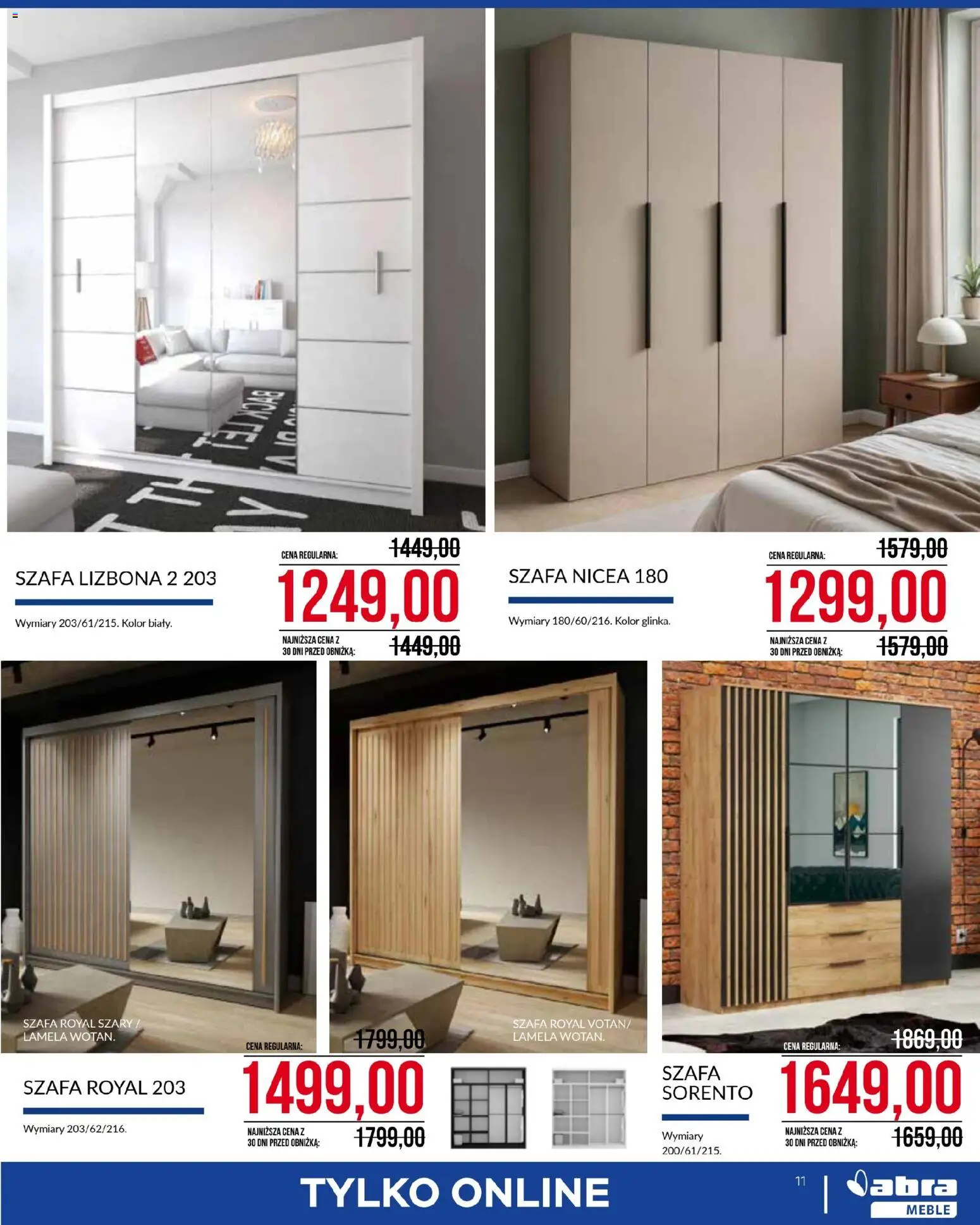 Abra meble Gazetka od 07.01.2026 | Strona: 11 | Produkty: Szafa