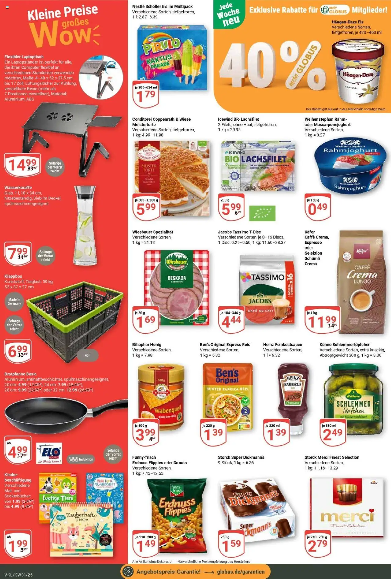 Globus prospekt Völklingen	 - gültig ab dem 28.07.2025 | Seite: 4 | Produkte: Merci, Tassimo, Eis, Computer