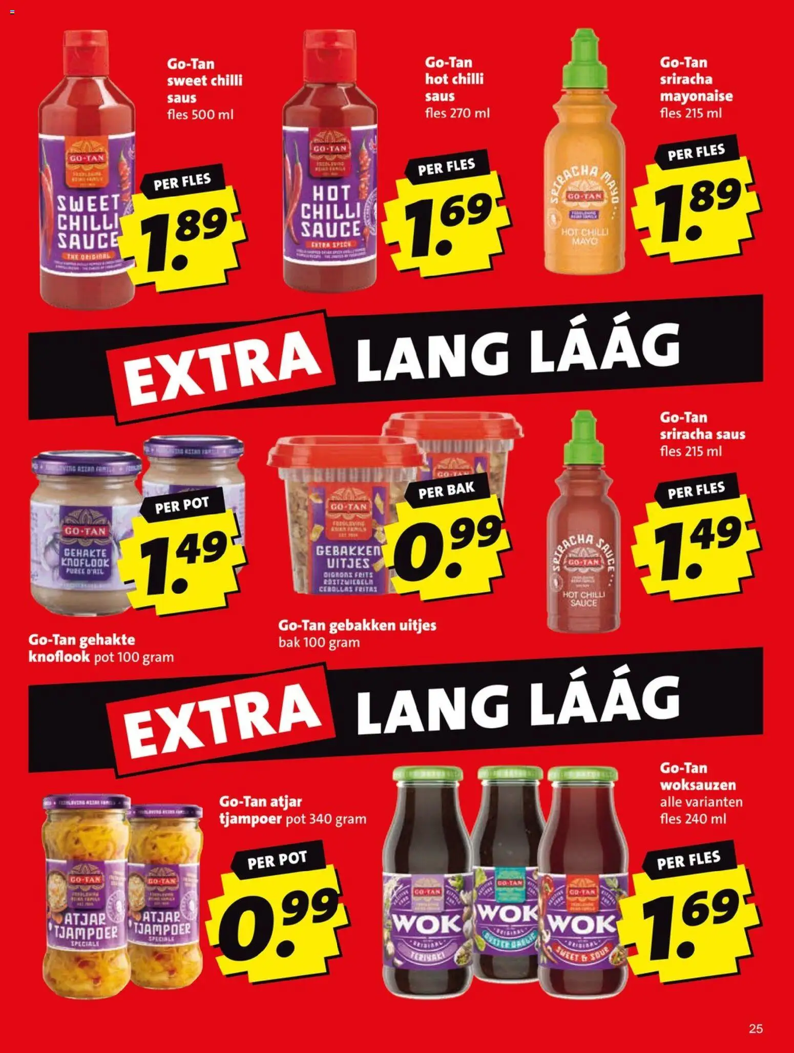 {H1} | Pagina: 25 | Producten: Pot, Fles, Saus, Knoflook