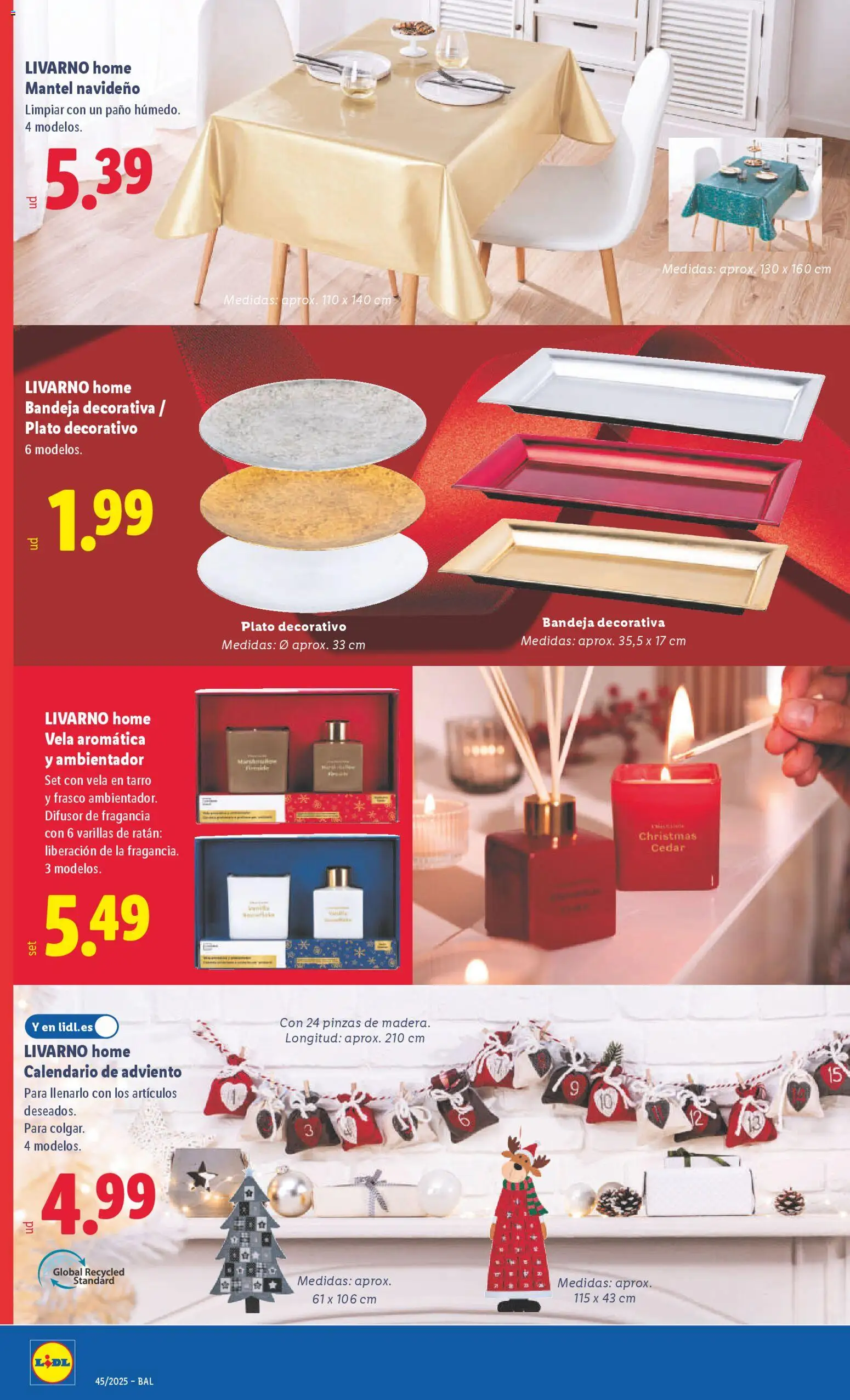 Lidl folleto de bazar │ válido desde el 03.11.2025 | Página: 20 | Productos: Fragancia, Mantel, Vela, Vela aromática